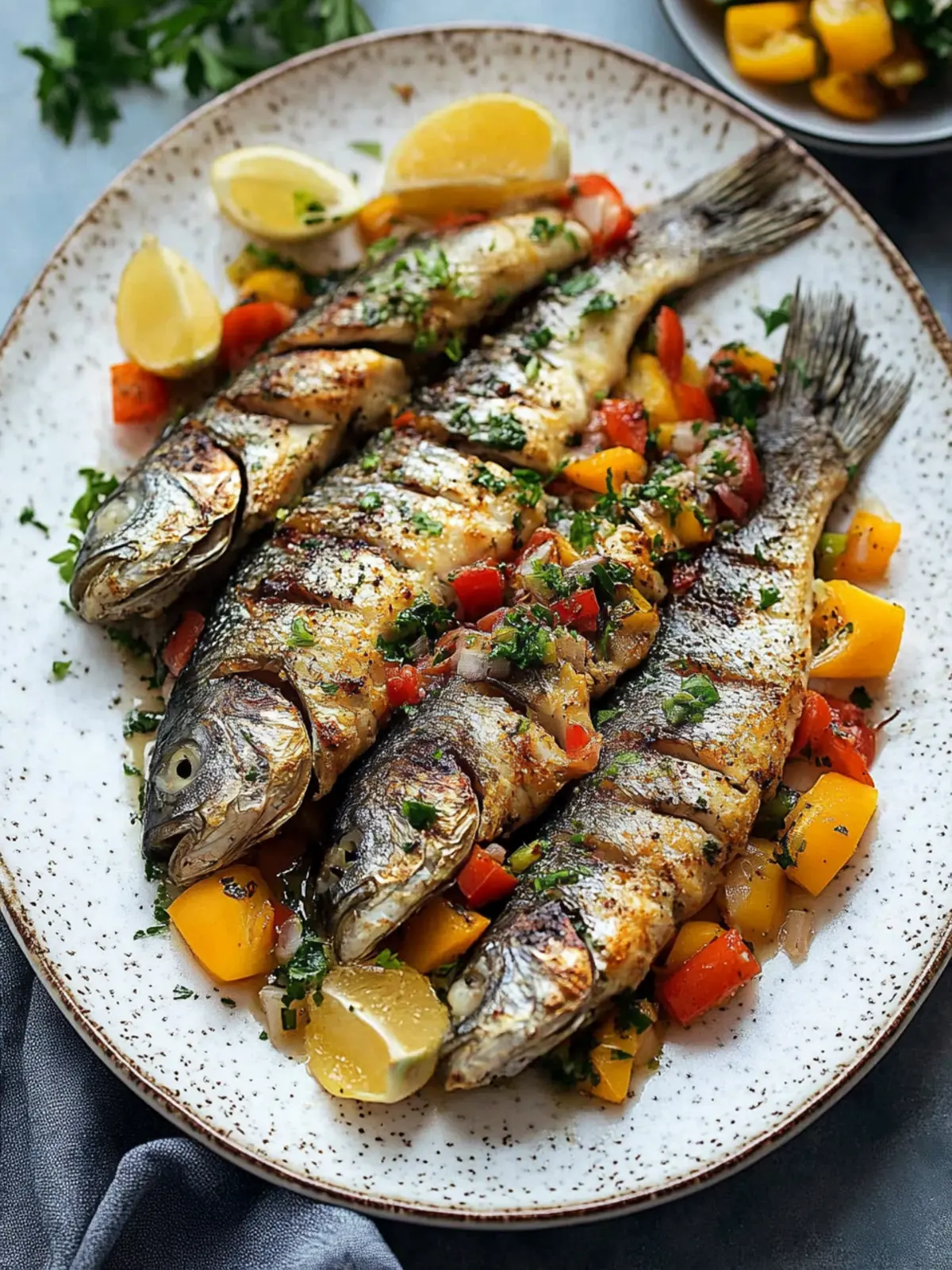 Oven Baked Mediterranean Branzino (Sea-Bass)