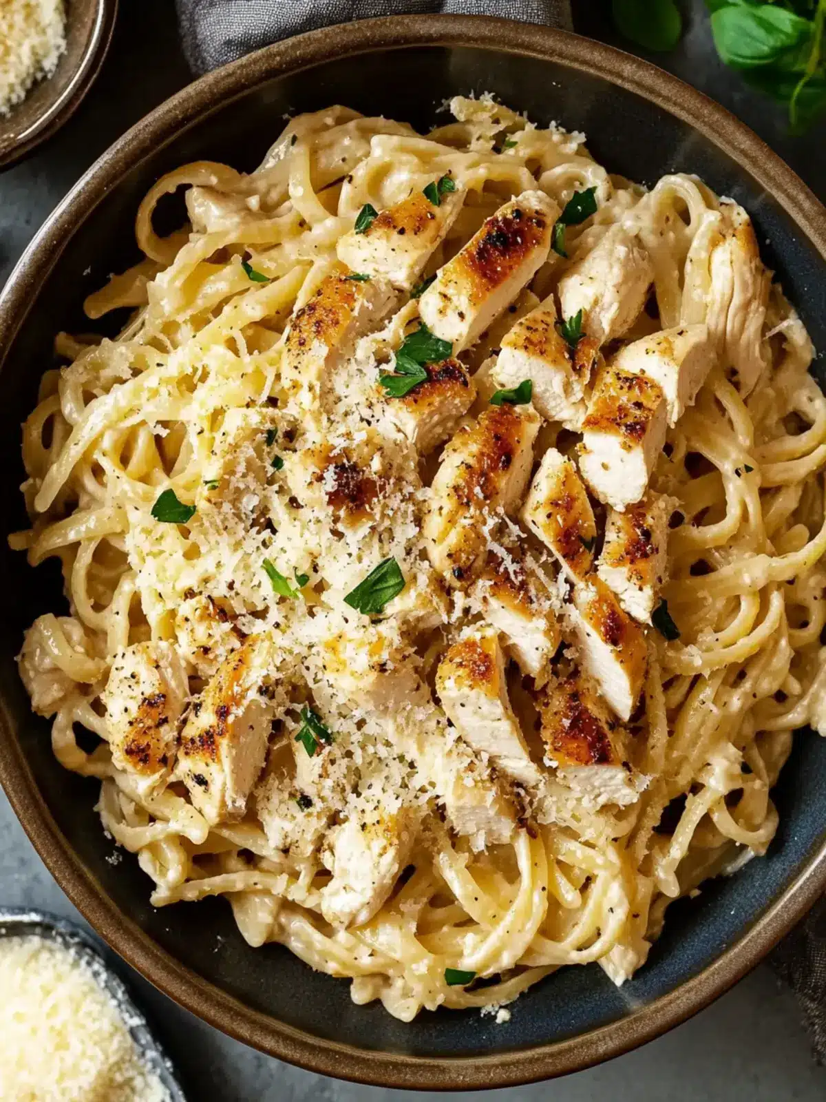 Garlic Parmesan Pasta with Chicken
