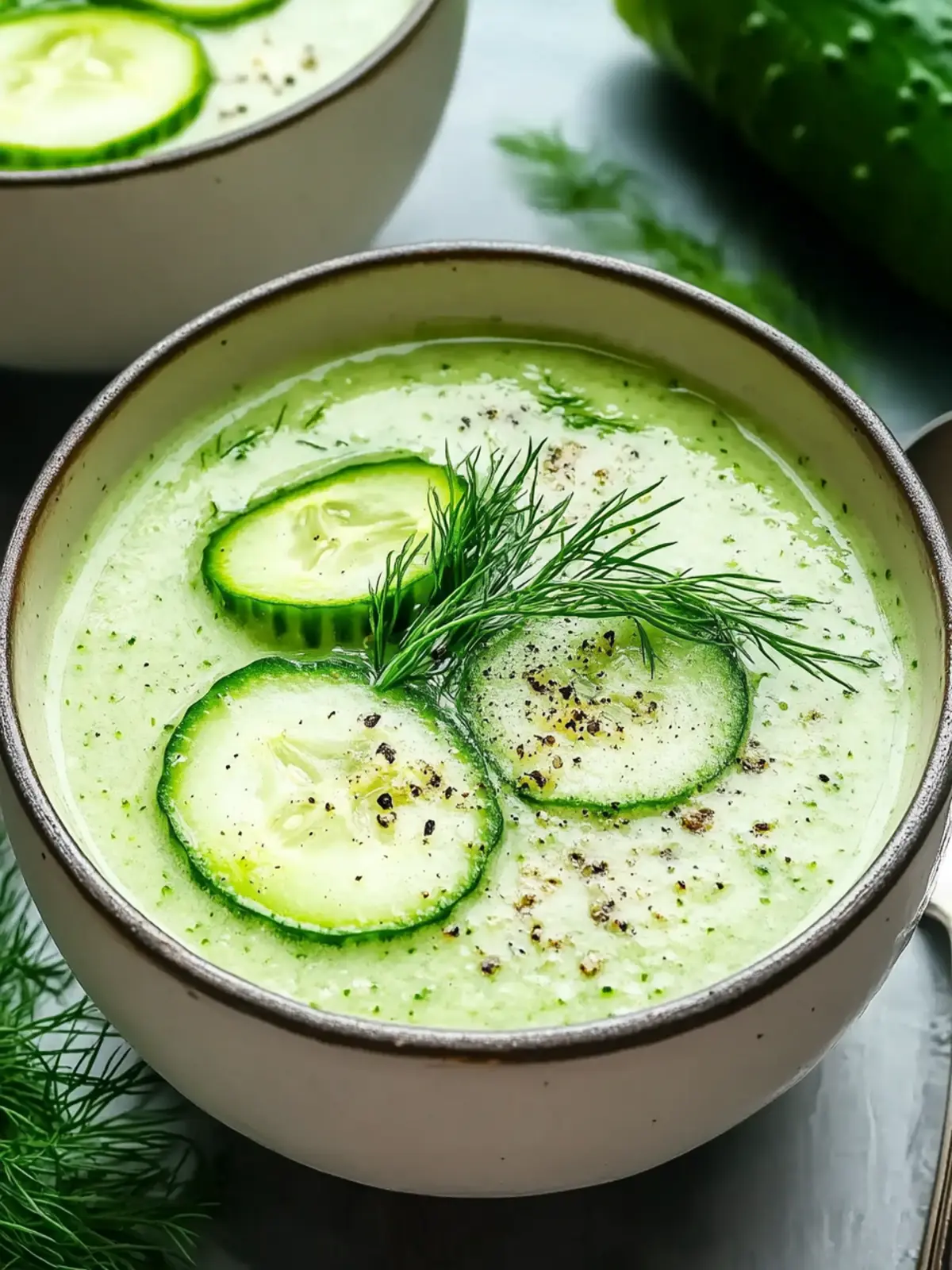 Refreshing Cold Cucumber Soup with Yogurt and Dill Delight 3 Cold Cucumber Soup with Yogurt and Dill