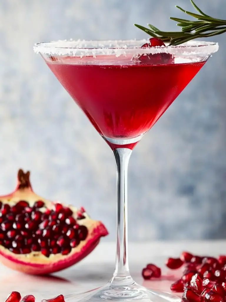 Pomegranate Martini-Red drinks for Valentine’s