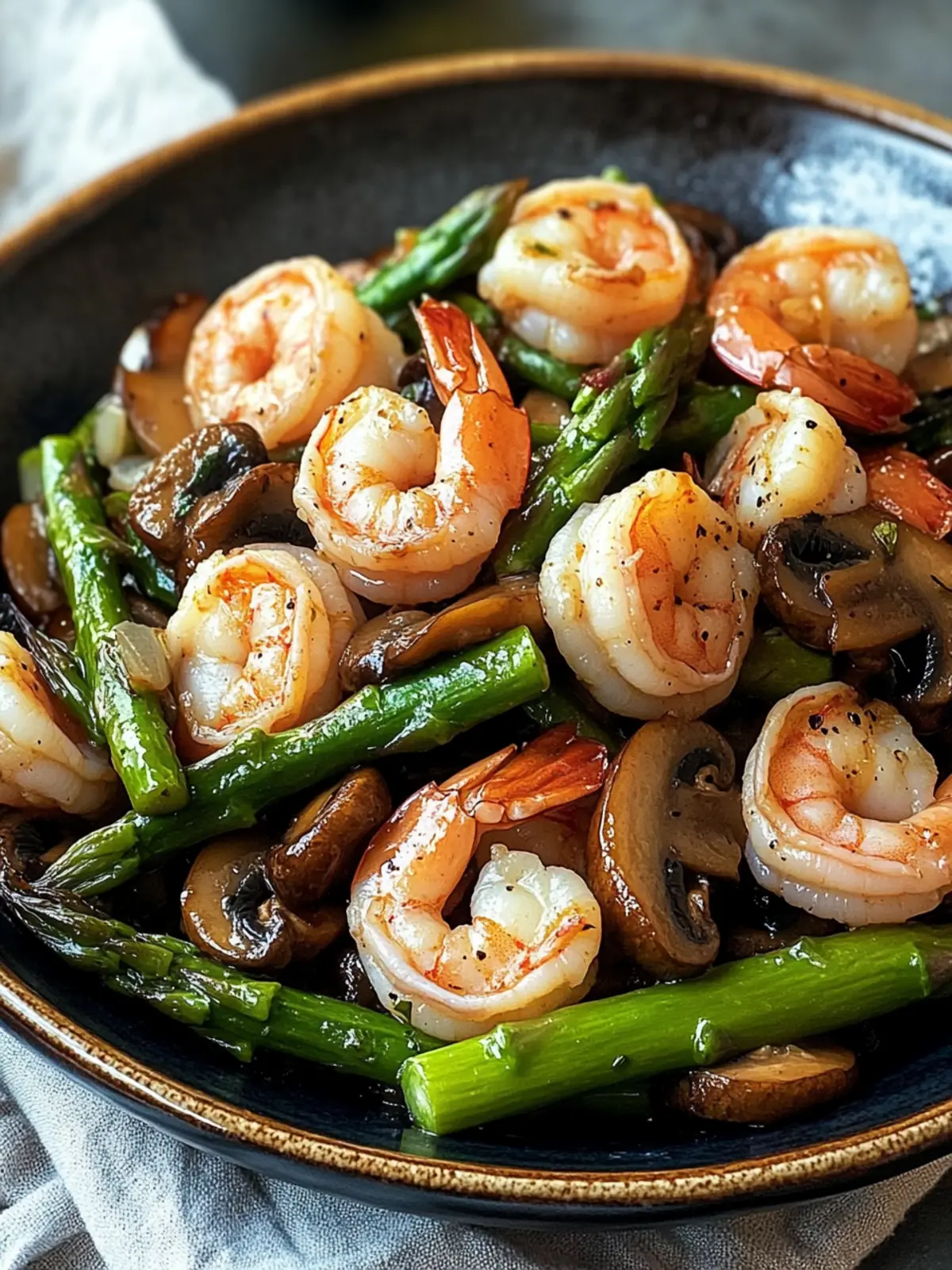 Shrimp and Asparagus Stir-Fry with Mushrooms: A Quick Recipe