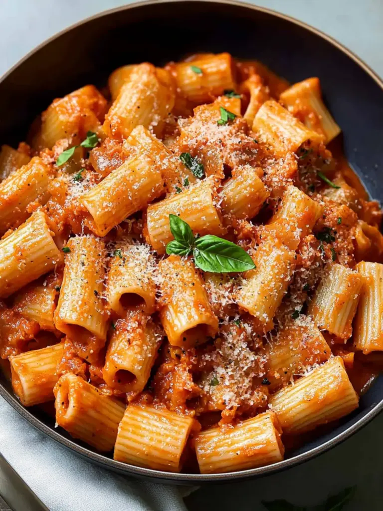 Creamy Tomato Rigatoni Pasta