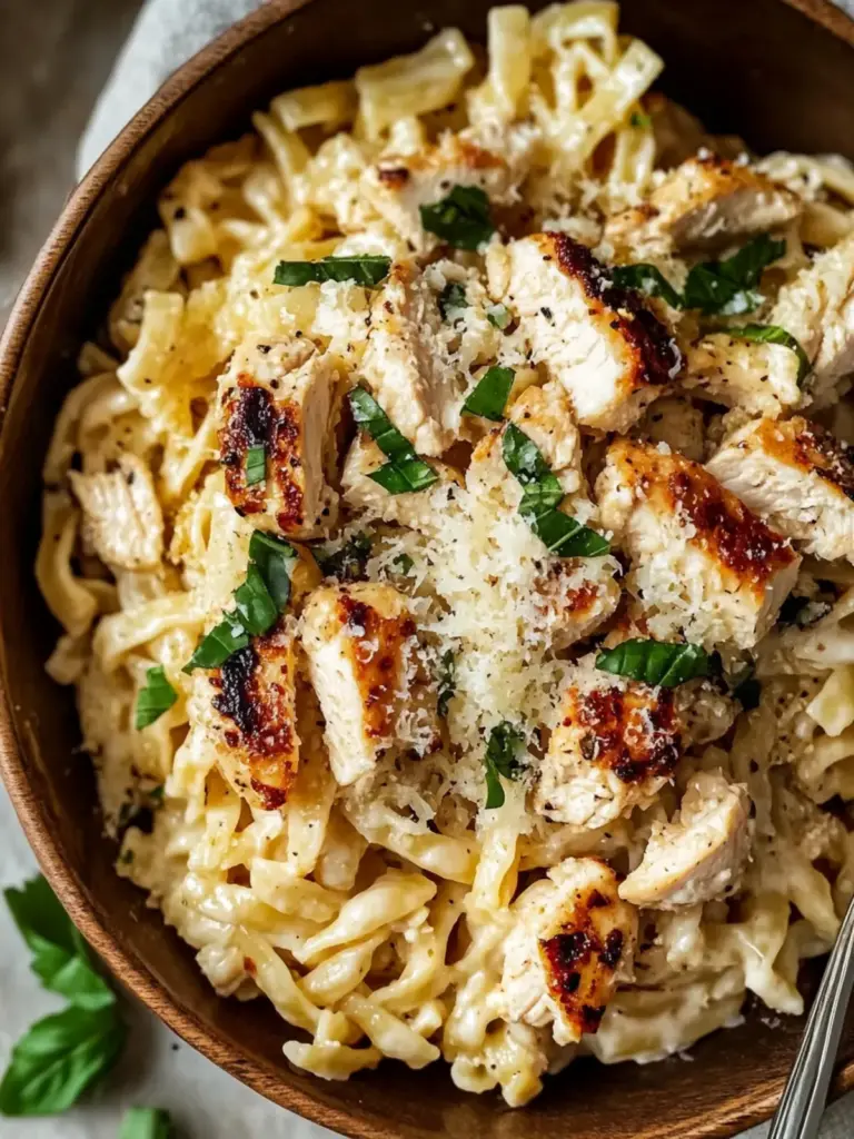 Garlic Parmesan Pasta with Chicken