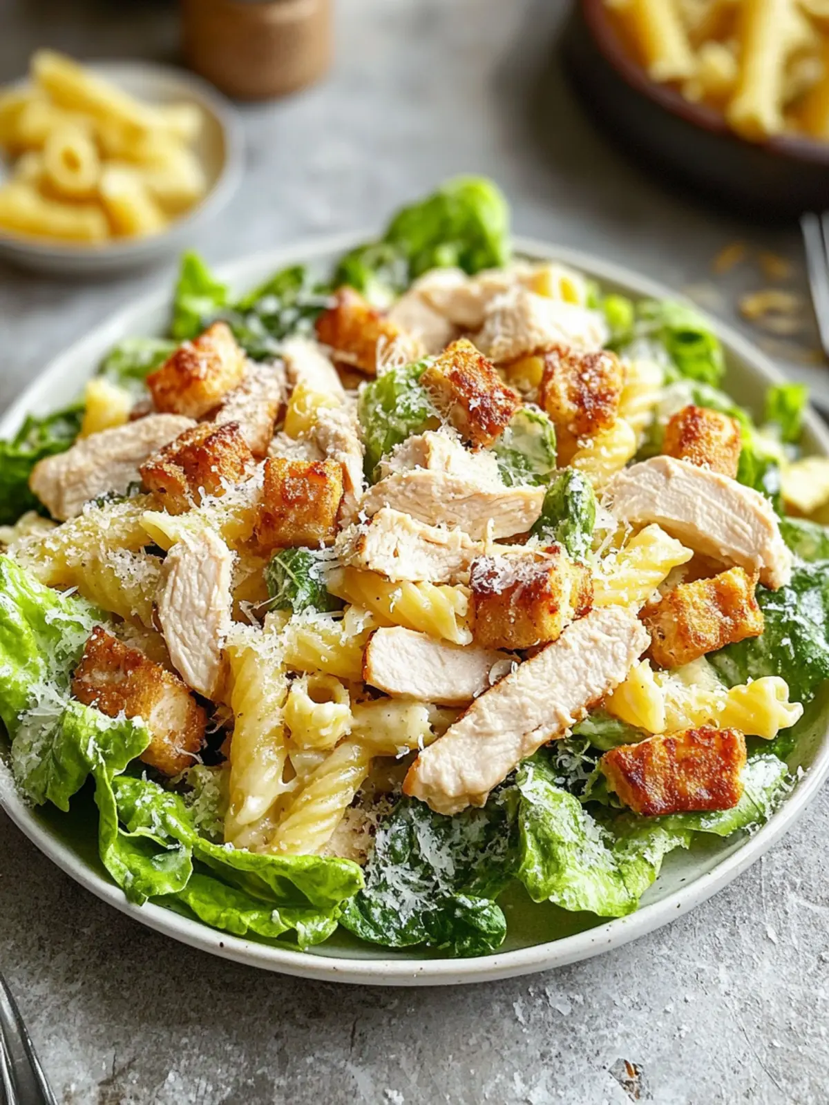 Chicken Caesar Pasta Salad: Quick, Fresh, and Flavor-Packed!