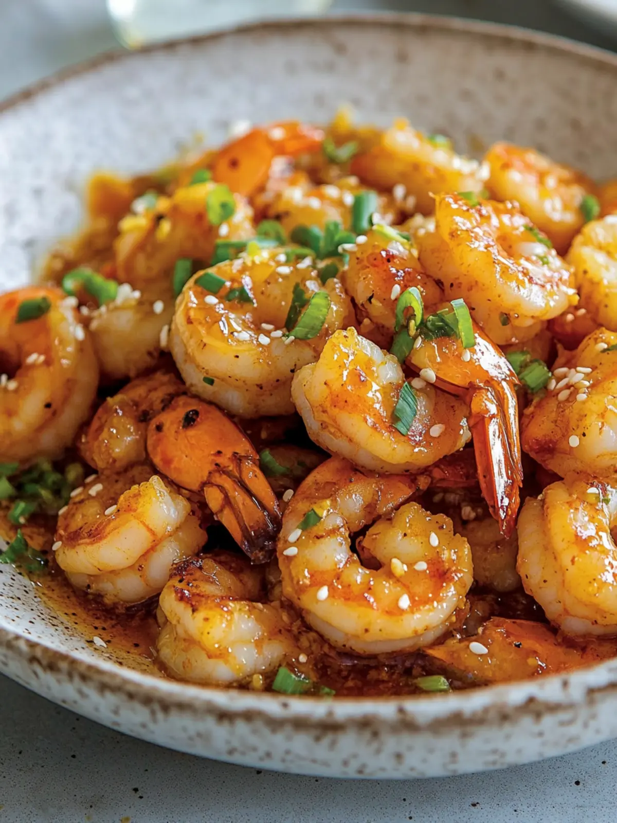 Spicy Honey Orange Shrimp (Xiang La Fengmi Xia)