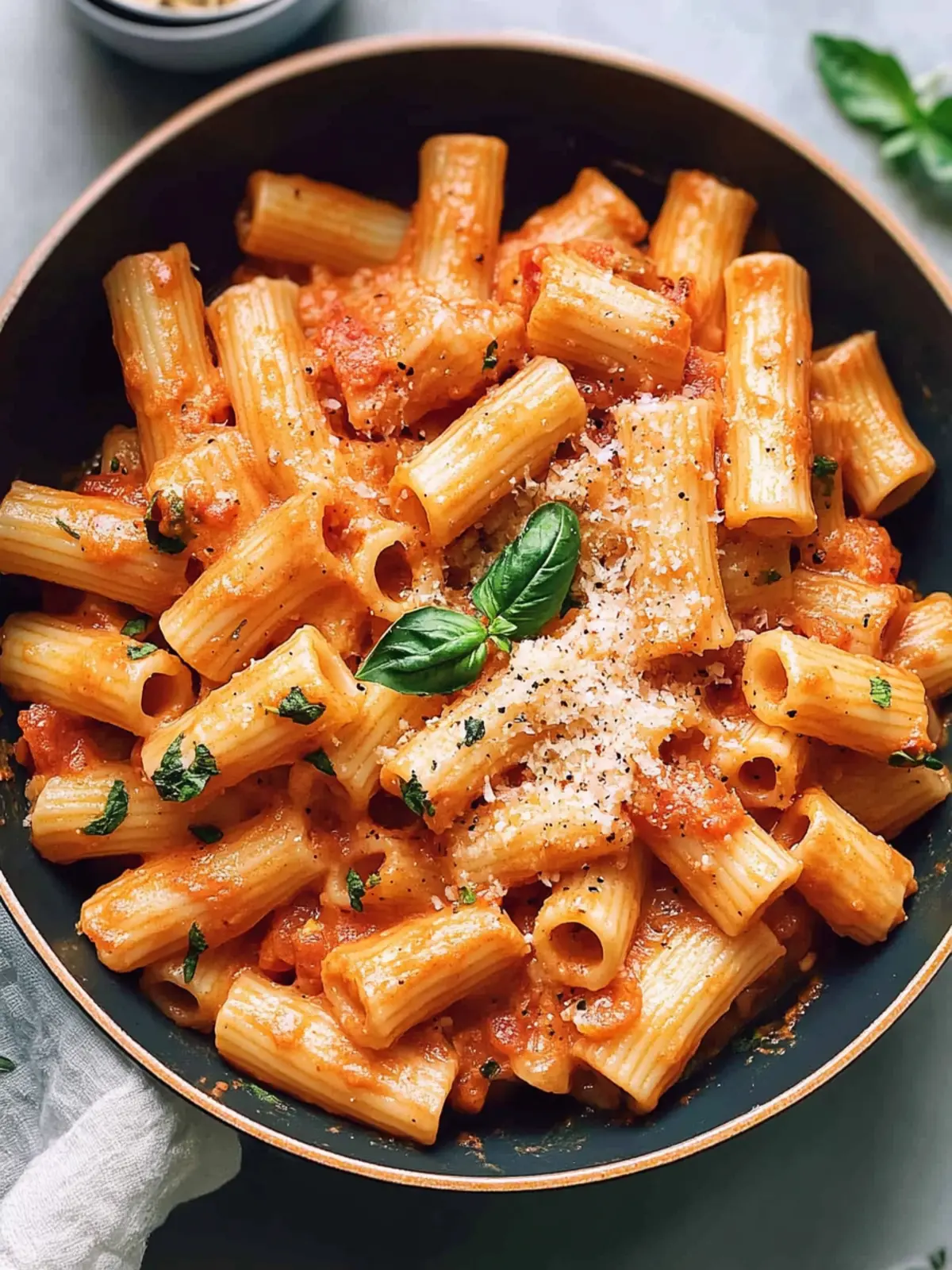 Creamy Tomato Rigatoni Pasta: Quick Comfort for Busy Nights 4 Creamy Tomato Rigatoni Pasta