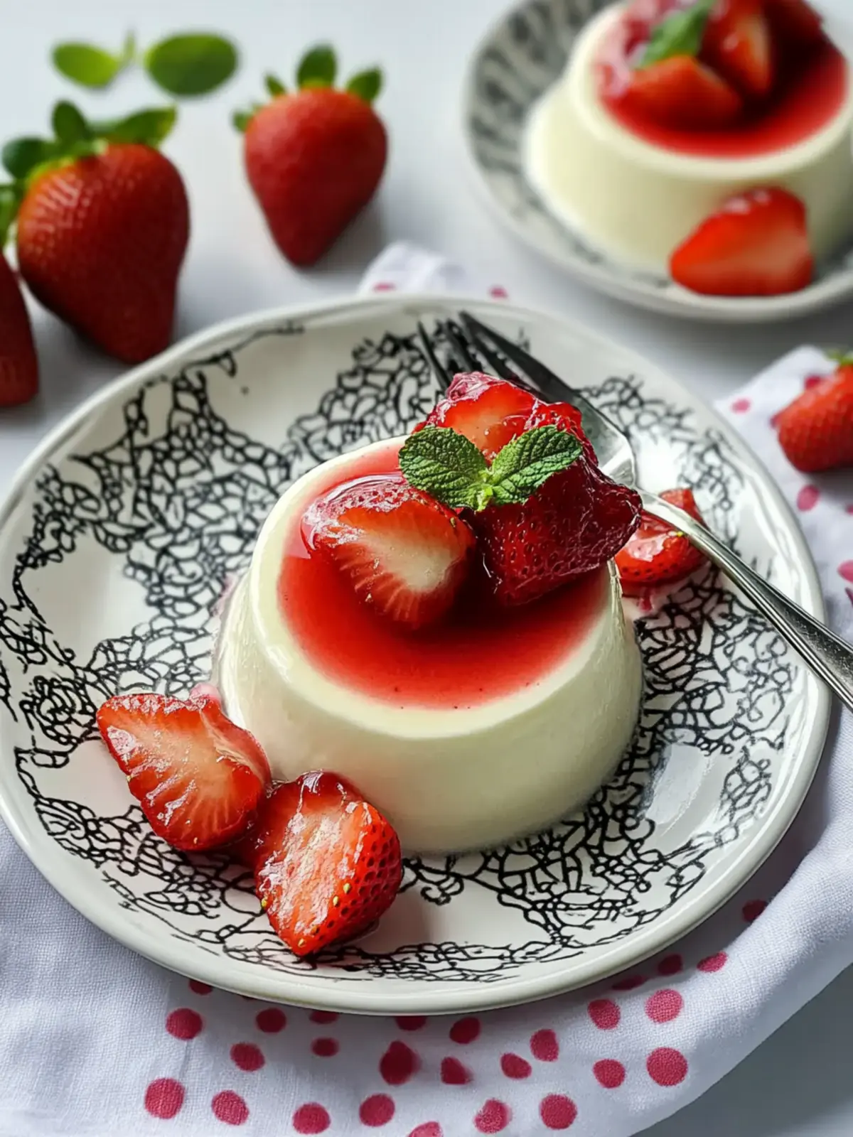 Delightful White Chocolate Panna Cotta with Stewed Strawberries 3 White Chocolate Panna Cotta with Stewed Strawberries- Strawberry desserts for Valentine's day
