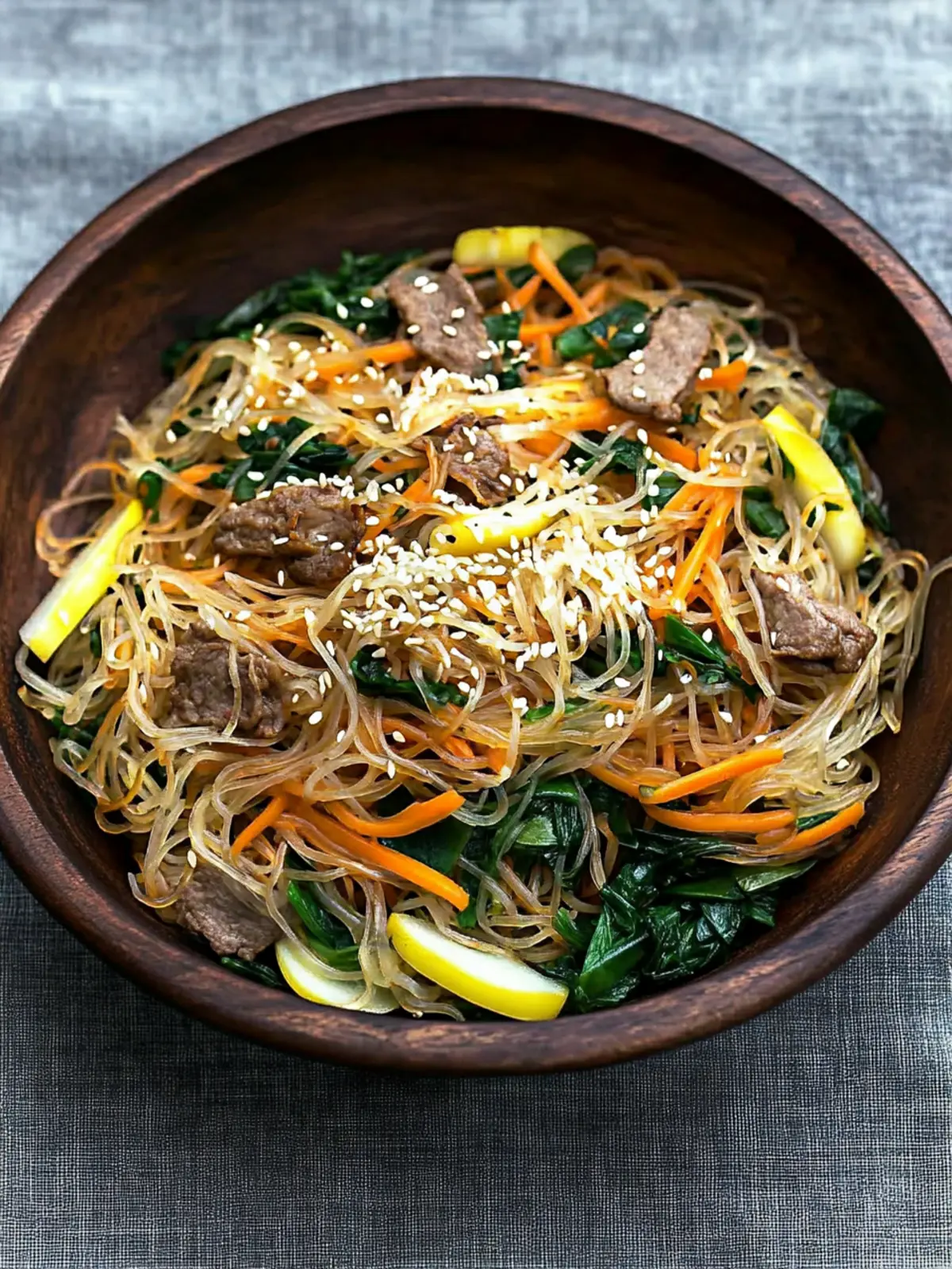 Japchae (Korean Glass Noodles)- Longevity noodles recipe for Lunar New Year