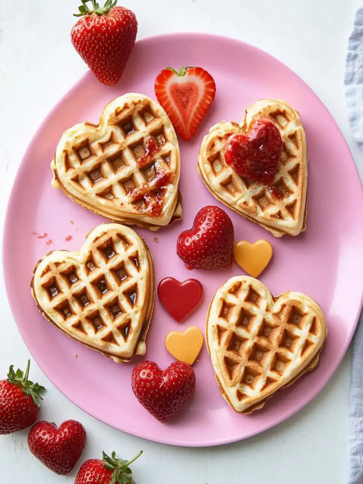 Waffle Heart Sandwiches: Sweet Valentine’s Breakfast Bliss 4 Waffle Heart Sandwiches- Valentine’s breakfast recipes