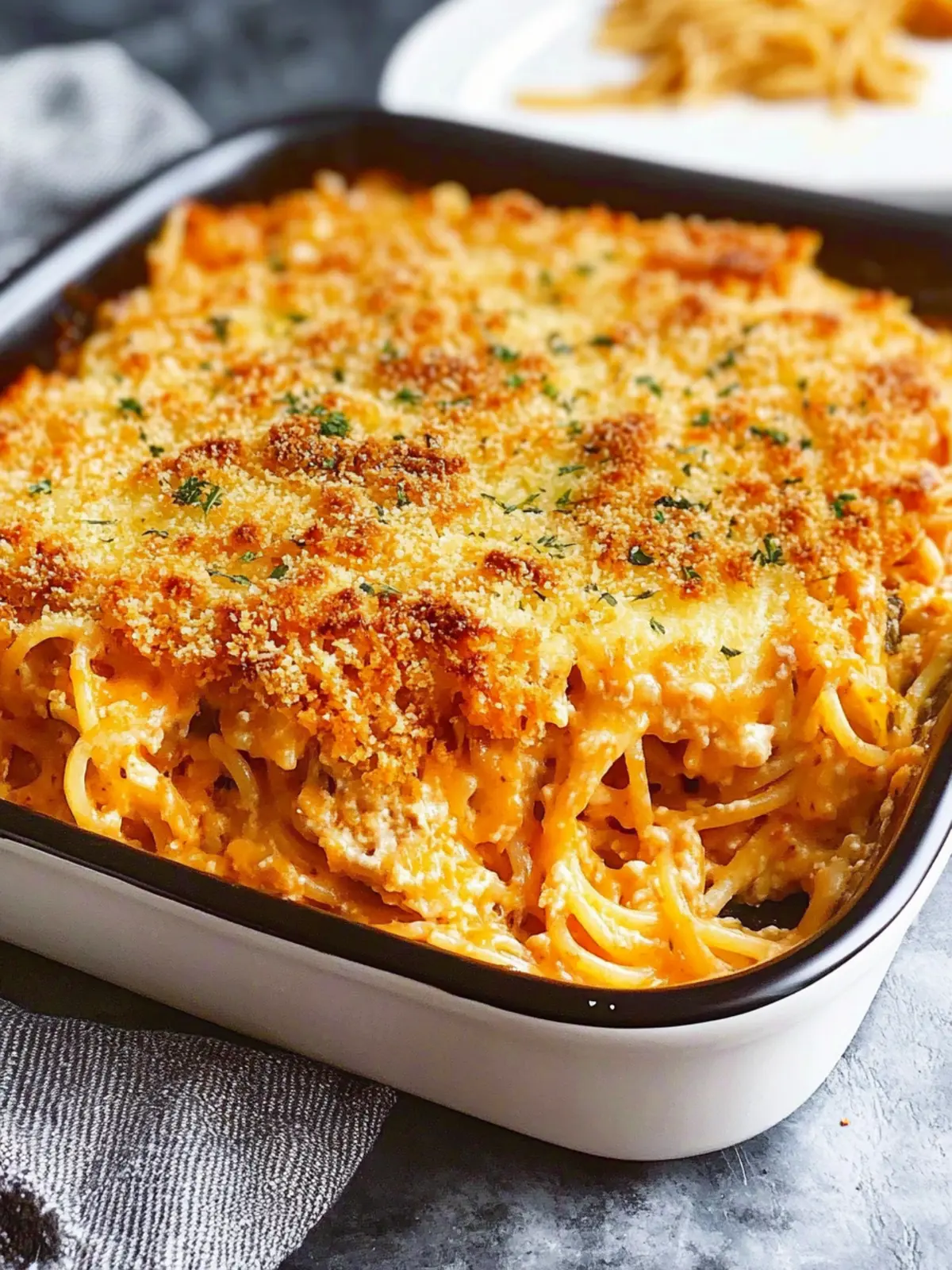 Cheddar Bay Spaghetti Casserole