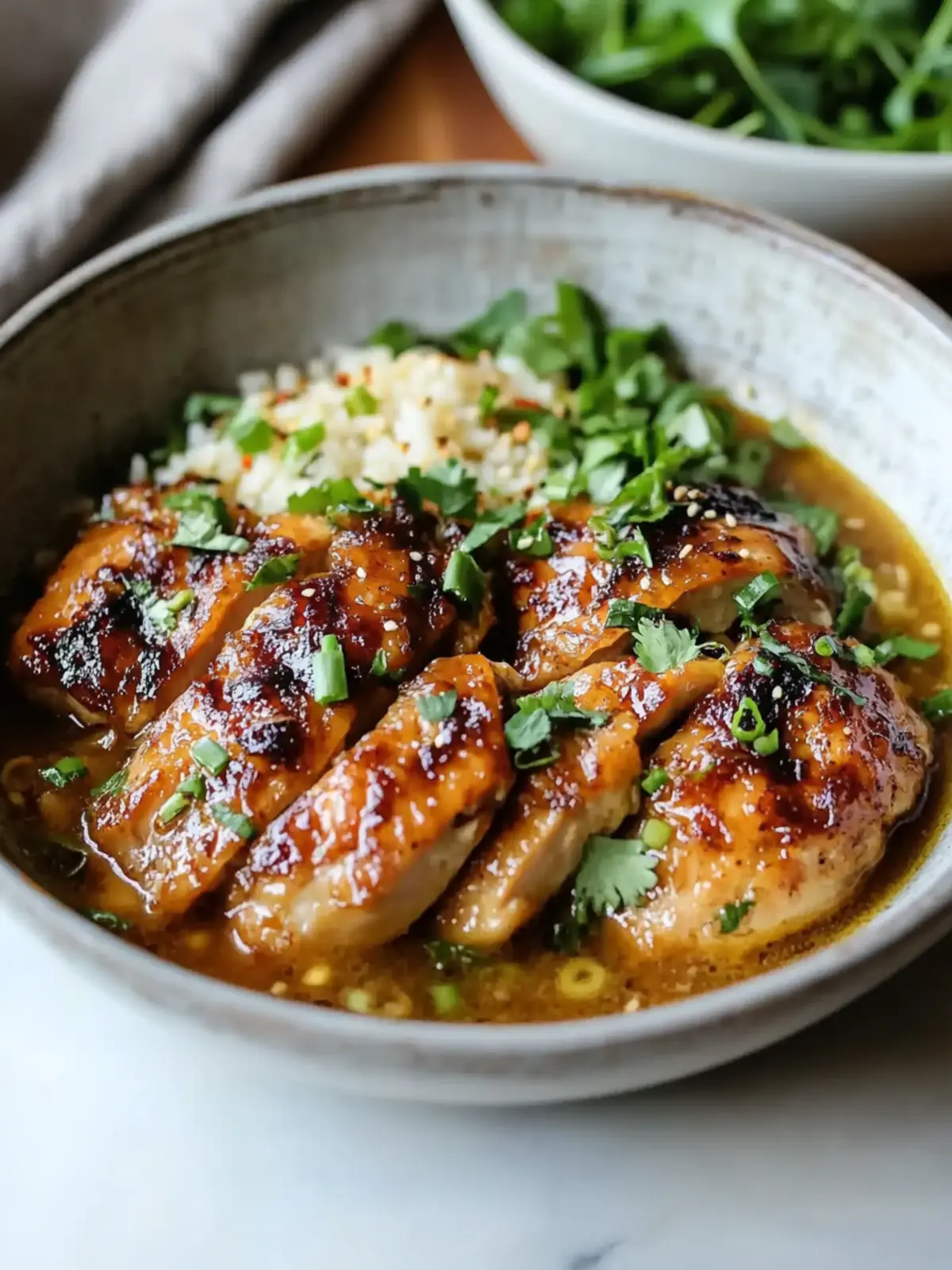 Caramelised Soy Chicken with Garlic Ginger Broth – Easy Dinner Recipe