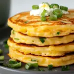 Cheesy Savory Pancakes with Green Onions