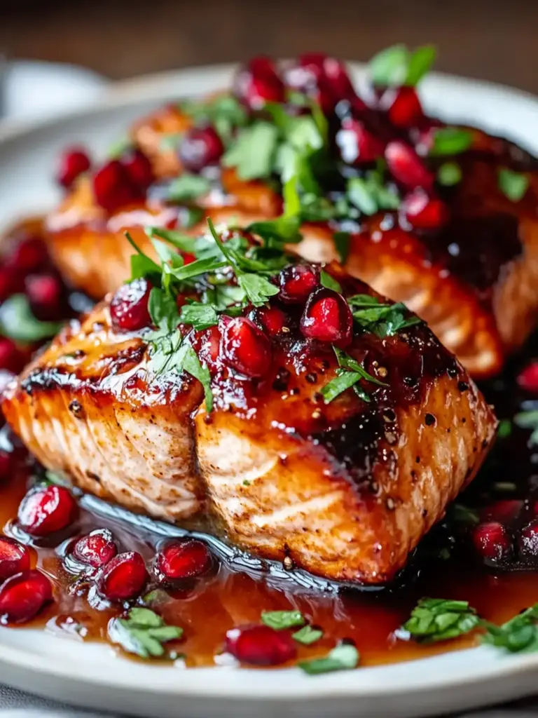 Air Fryer Pomegranate-Glazed Salmon