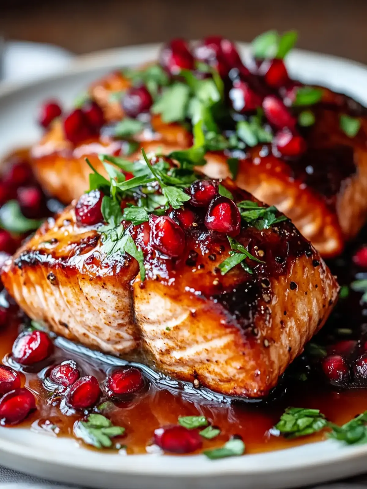 Air Fryer Pomegranate-Glazed Salmon