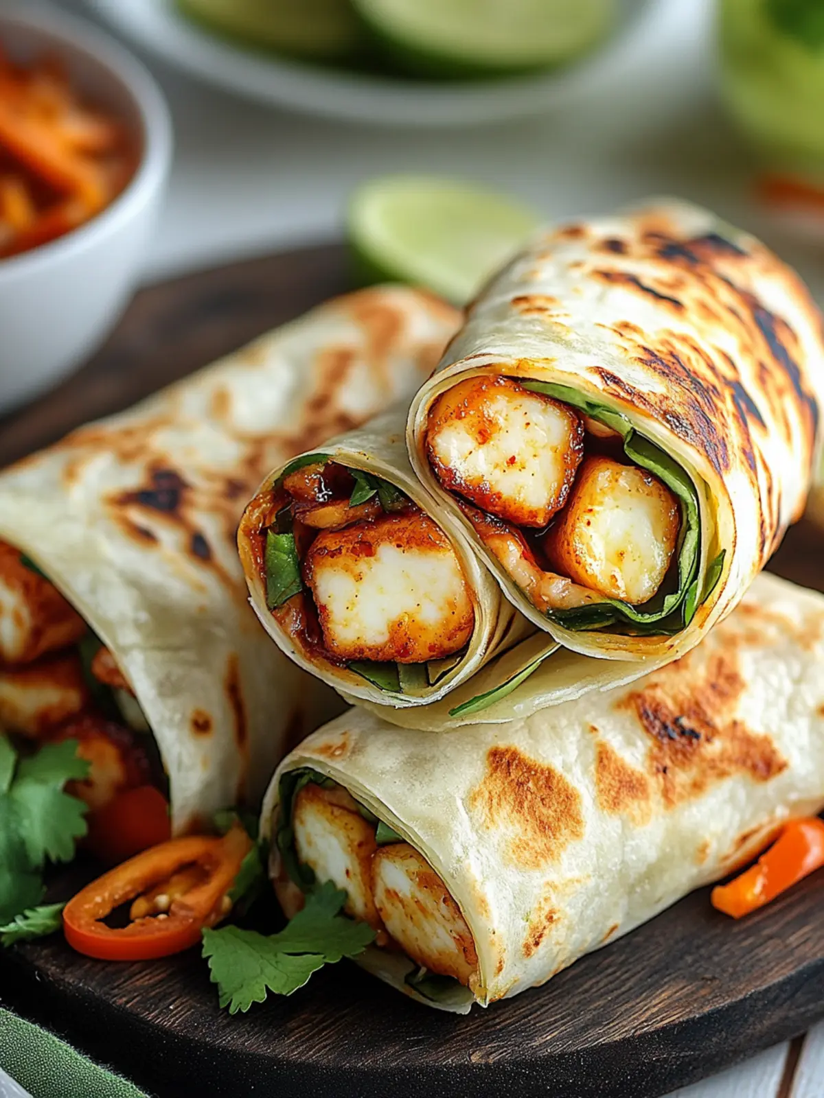 Sweet Chili Halloumi Wraps Perfect for Quick Lunches 2 Sweet Chili Halloumi Wraps