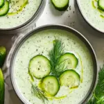 Cold Cucumber Soup with Yogurt and Dill