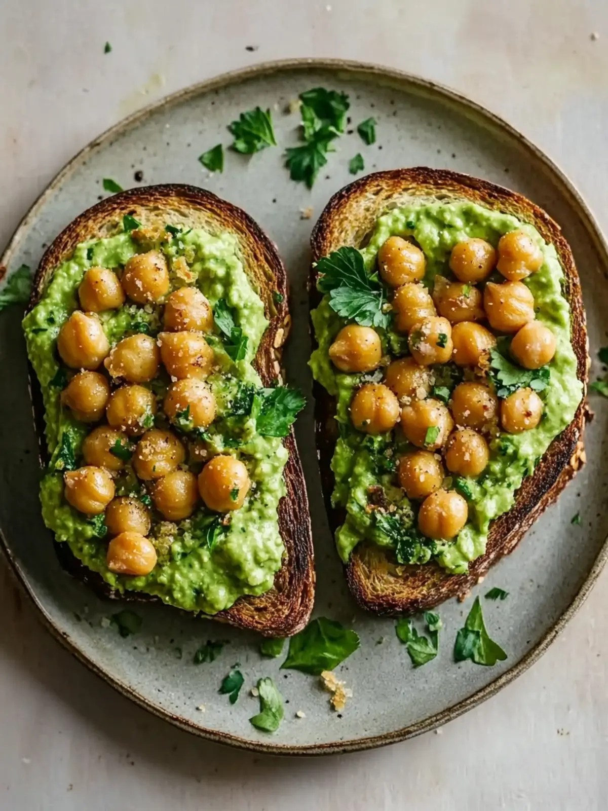 Crispy Chickpeas on Green Toast – A Flavorful Vegan Twist 3 Crispy chickpeas on green toast