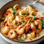 Creamy shrimp stir-fry