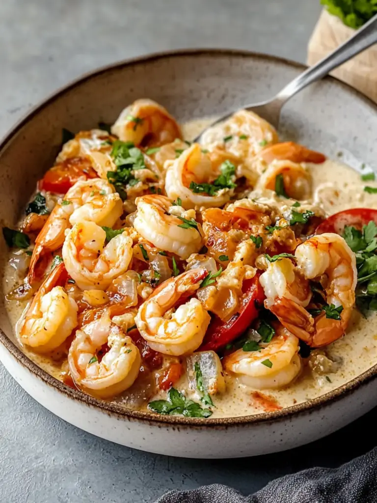 Creamy shrimp stir-fry