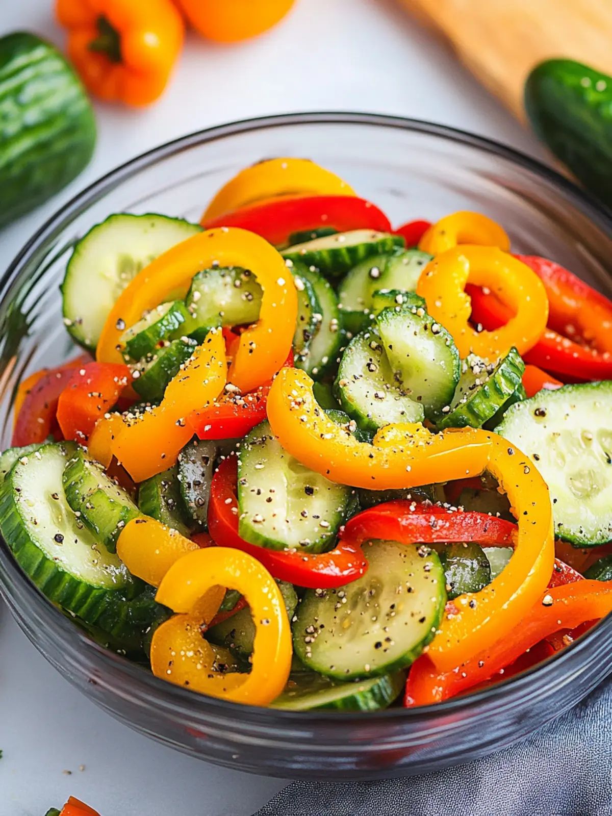 Crisp Cucumber and Sweet Pepper Salad That Brightens Your Day 4 Cucumber and Sweet Pepper Salad