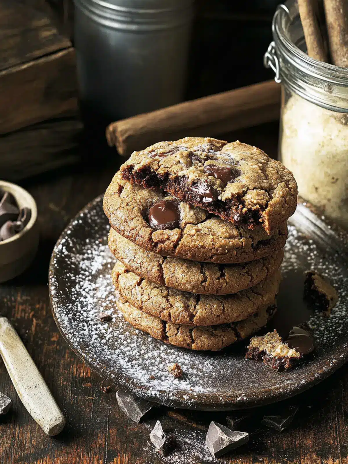 Large chocolate cookies