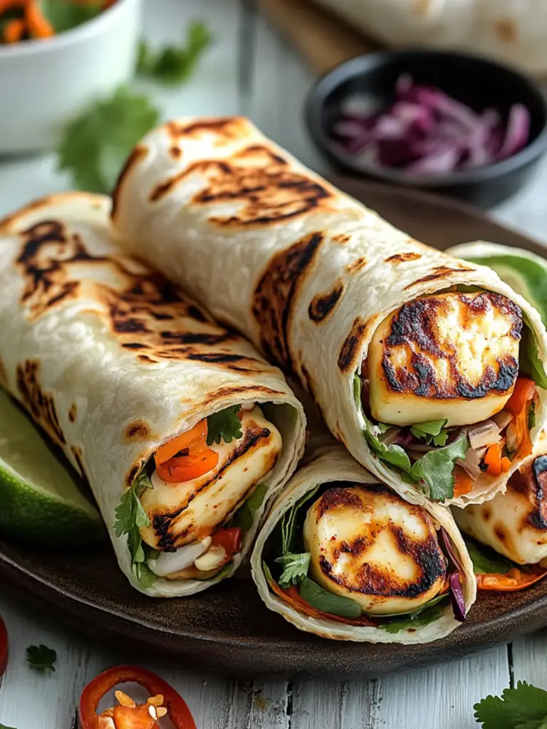 Sweet Chili Halloumi Wraps