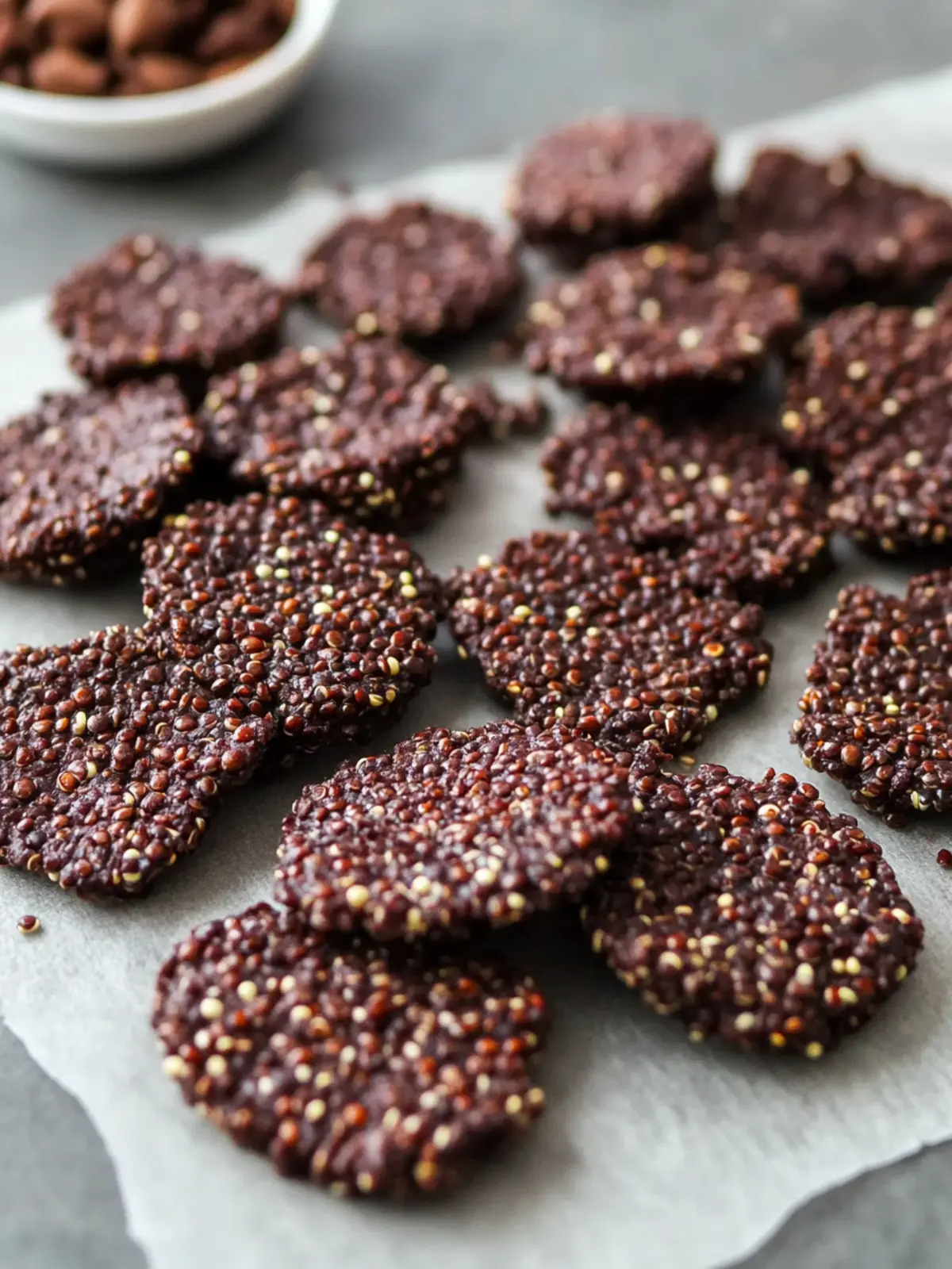 Dark Chocolate Quinoa Crisps: A Crunchy Healthy Delight 3 Dark Chocolate Quinoa Crisps: A Healthy Indulgence with a Crunch