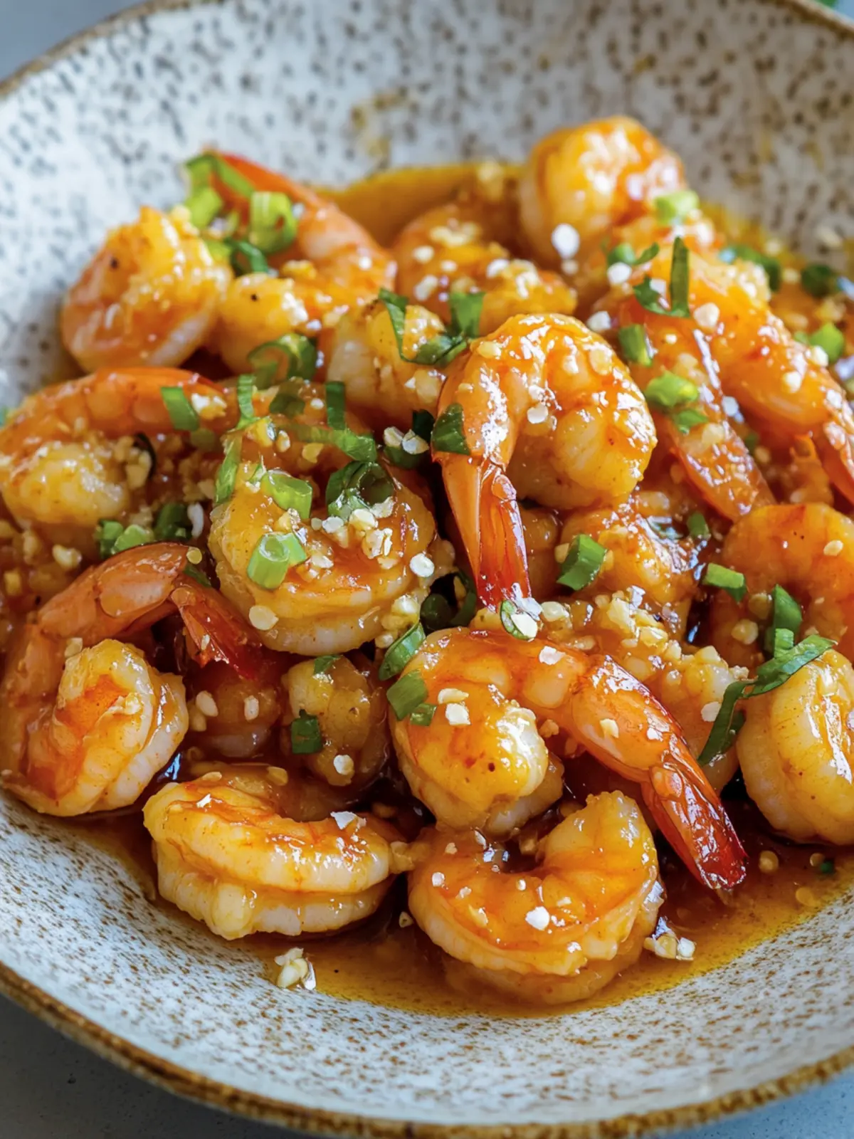 Spicy Honey Orange Shrimp (Xiang La Fengmi Xia)