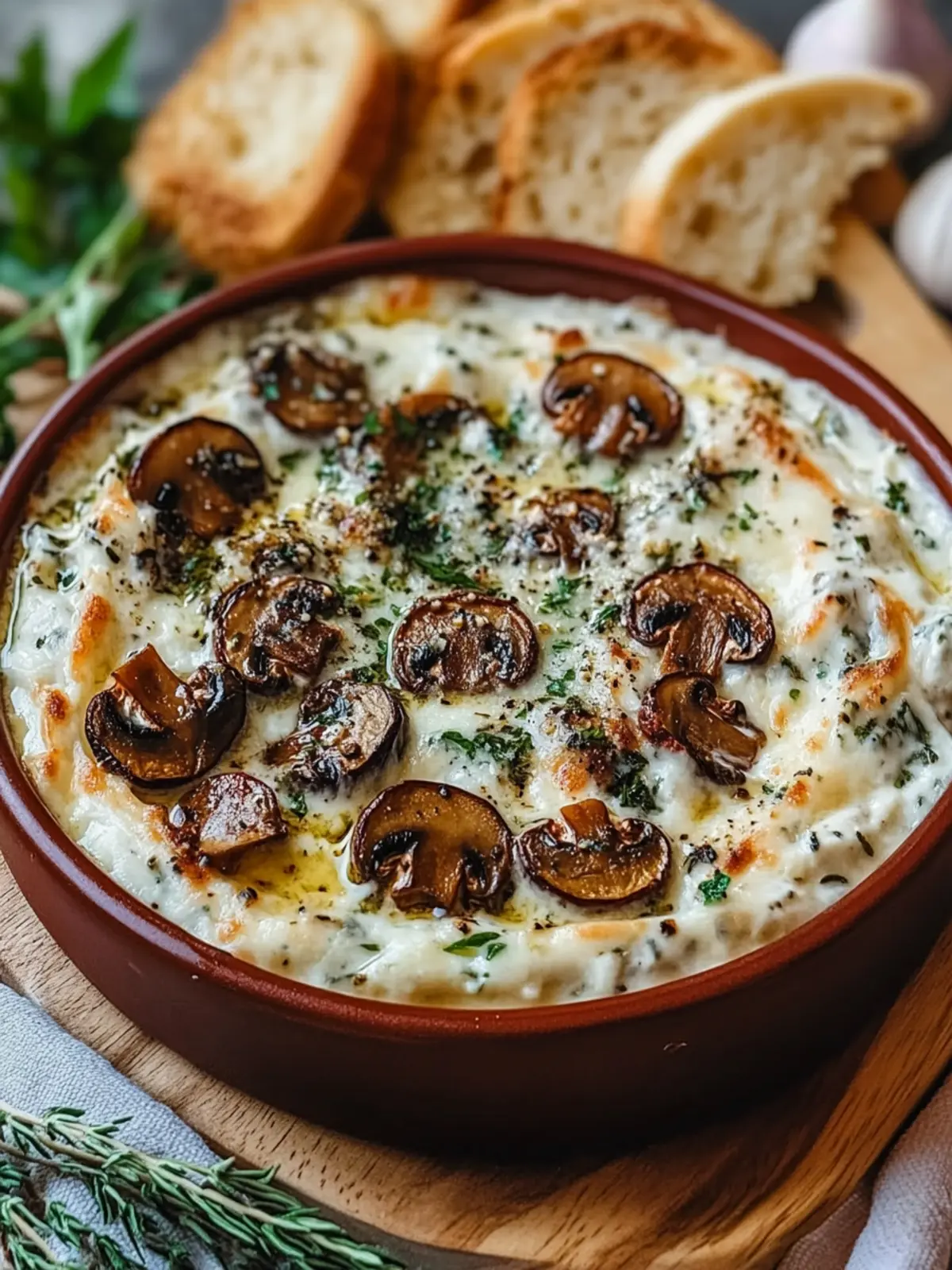 Stuffed Mushroom Dip