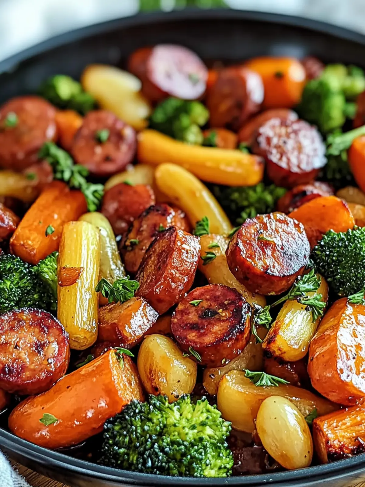 One-Pan Honey Garlic Kielbasa & Veggies: A Family Favorite Delight 2 One-Pan Honey Garlic Kielbasa & Veggies: Easy Family Delight