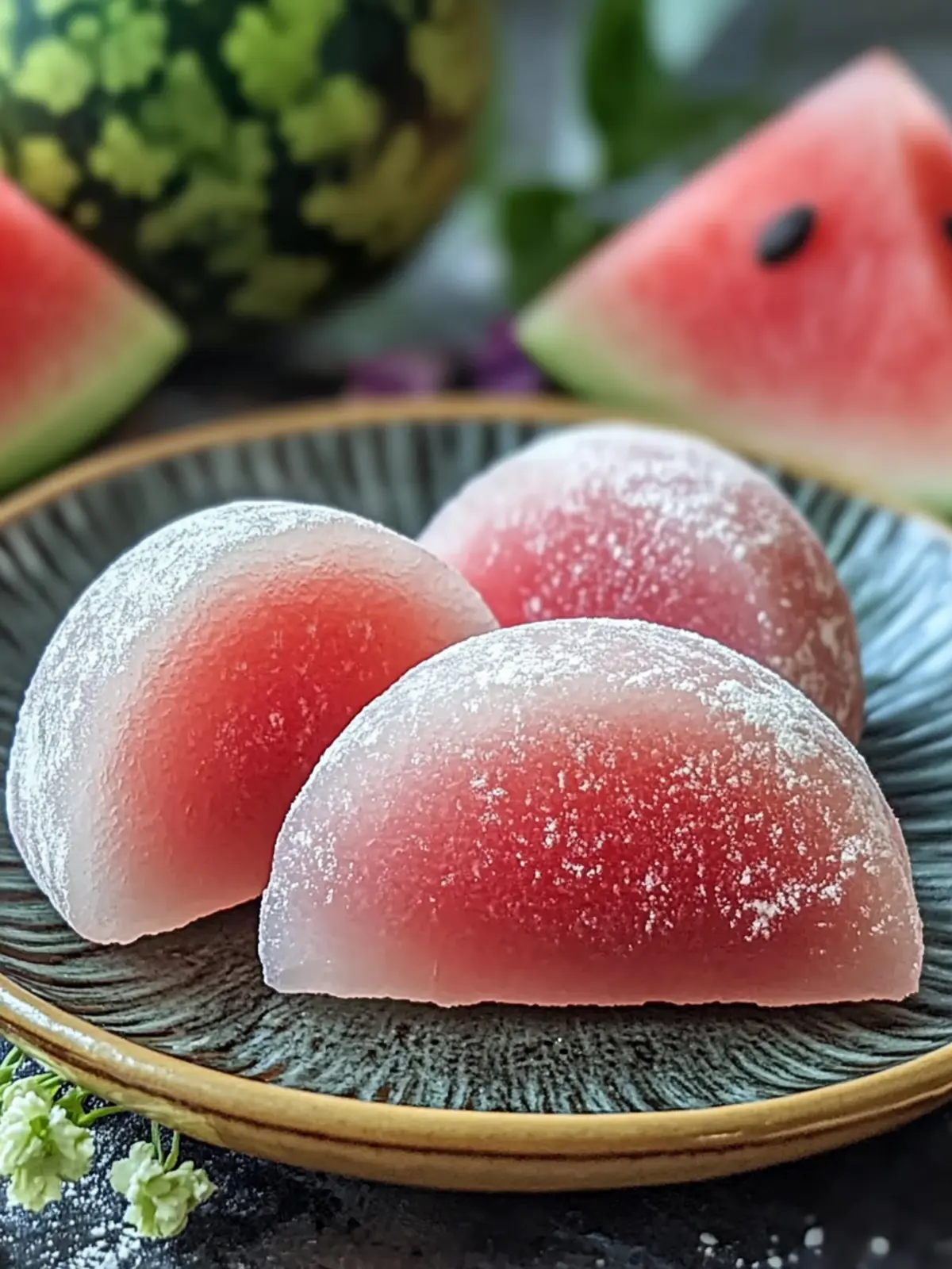 Watermelon Mochi