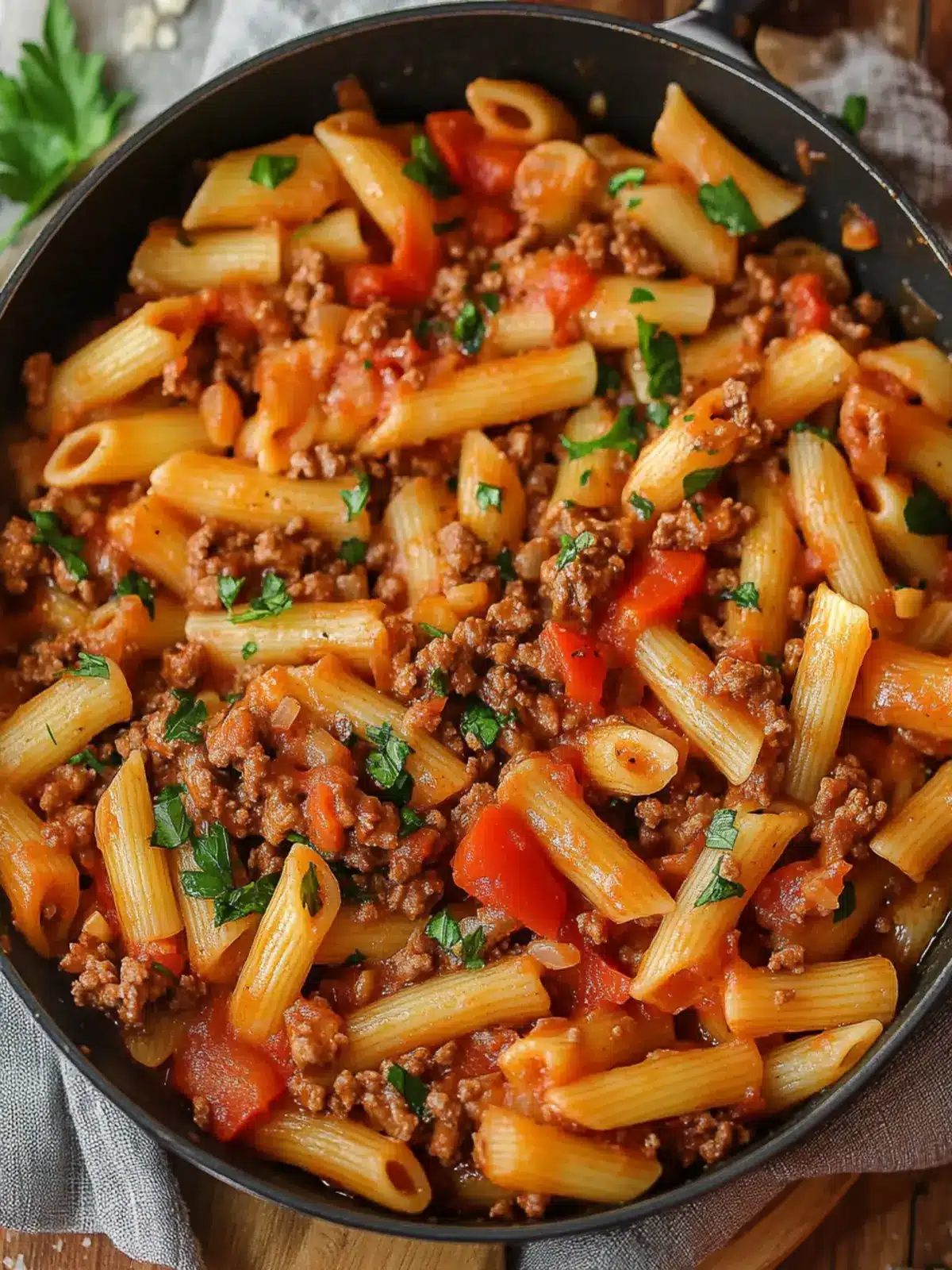 Delicious Ground Beef Pasta Skillet Ready in 30 Minutes 2 Ground Beef Pasta Skillet