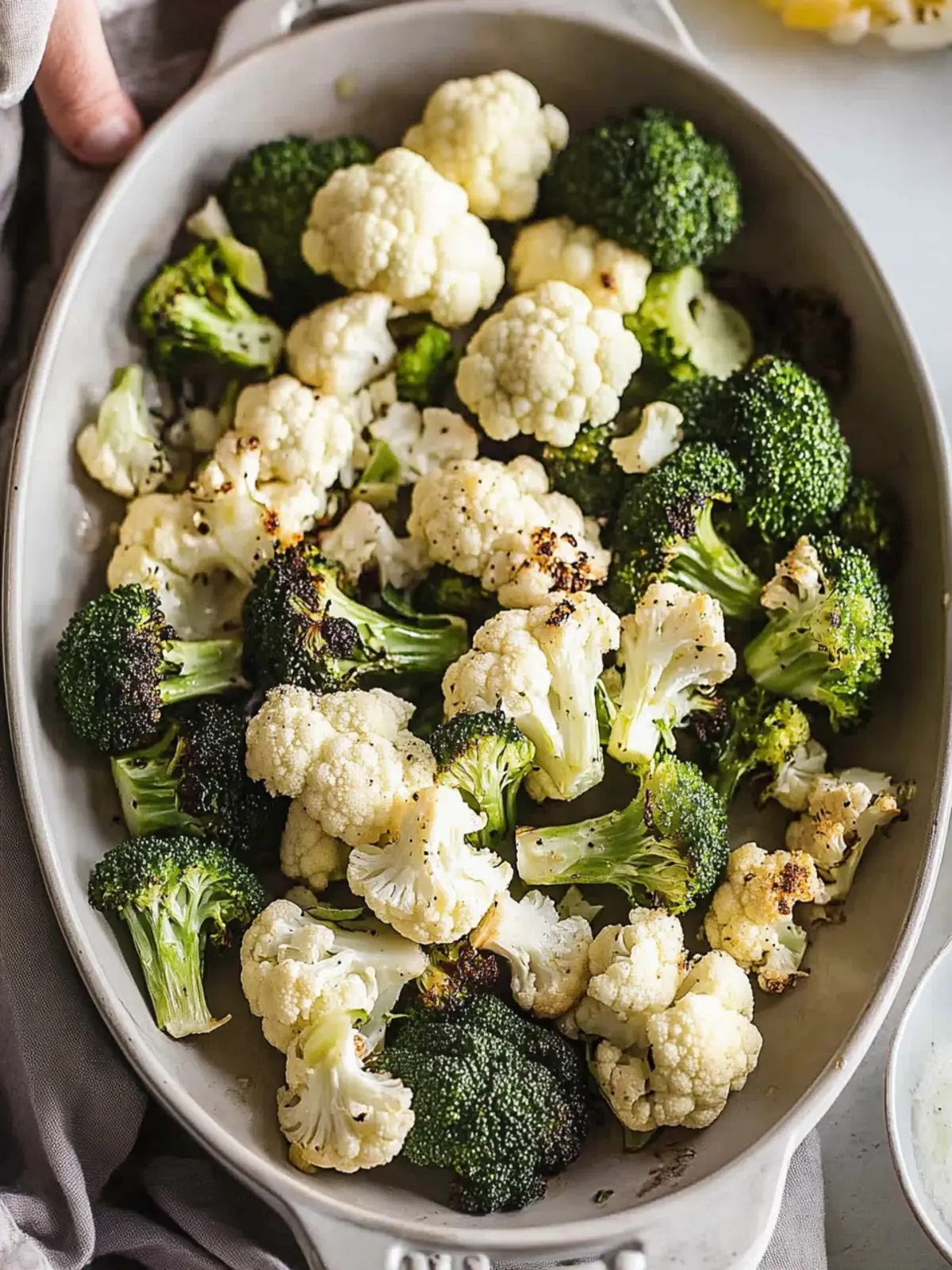 Roasted Broccoli and Cauliflower