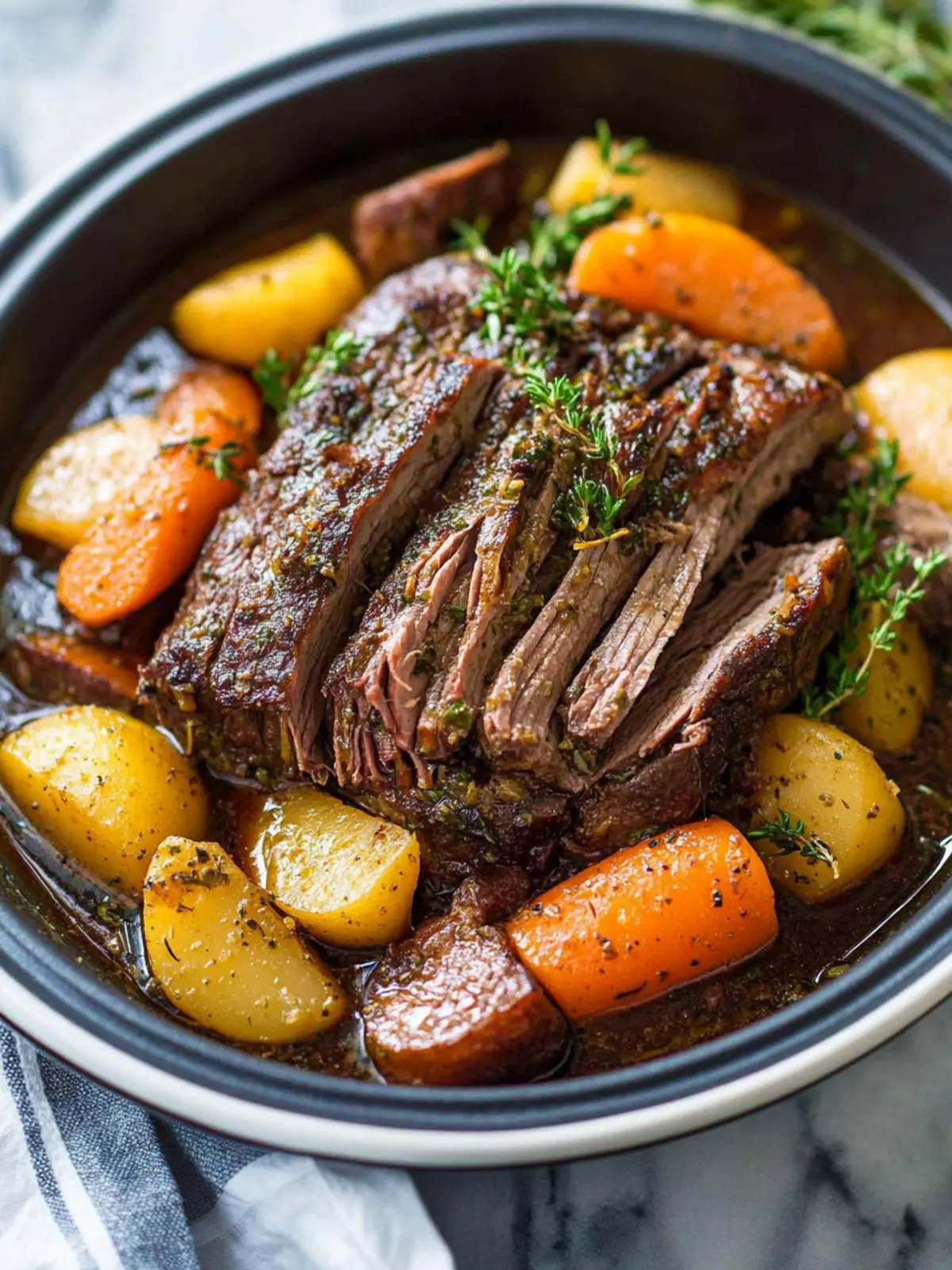 Savory Slow Cooker Garlic Herb Pot Roast for Cozy Nights 4 Slow Cooker Garlic Herb Pot Roast