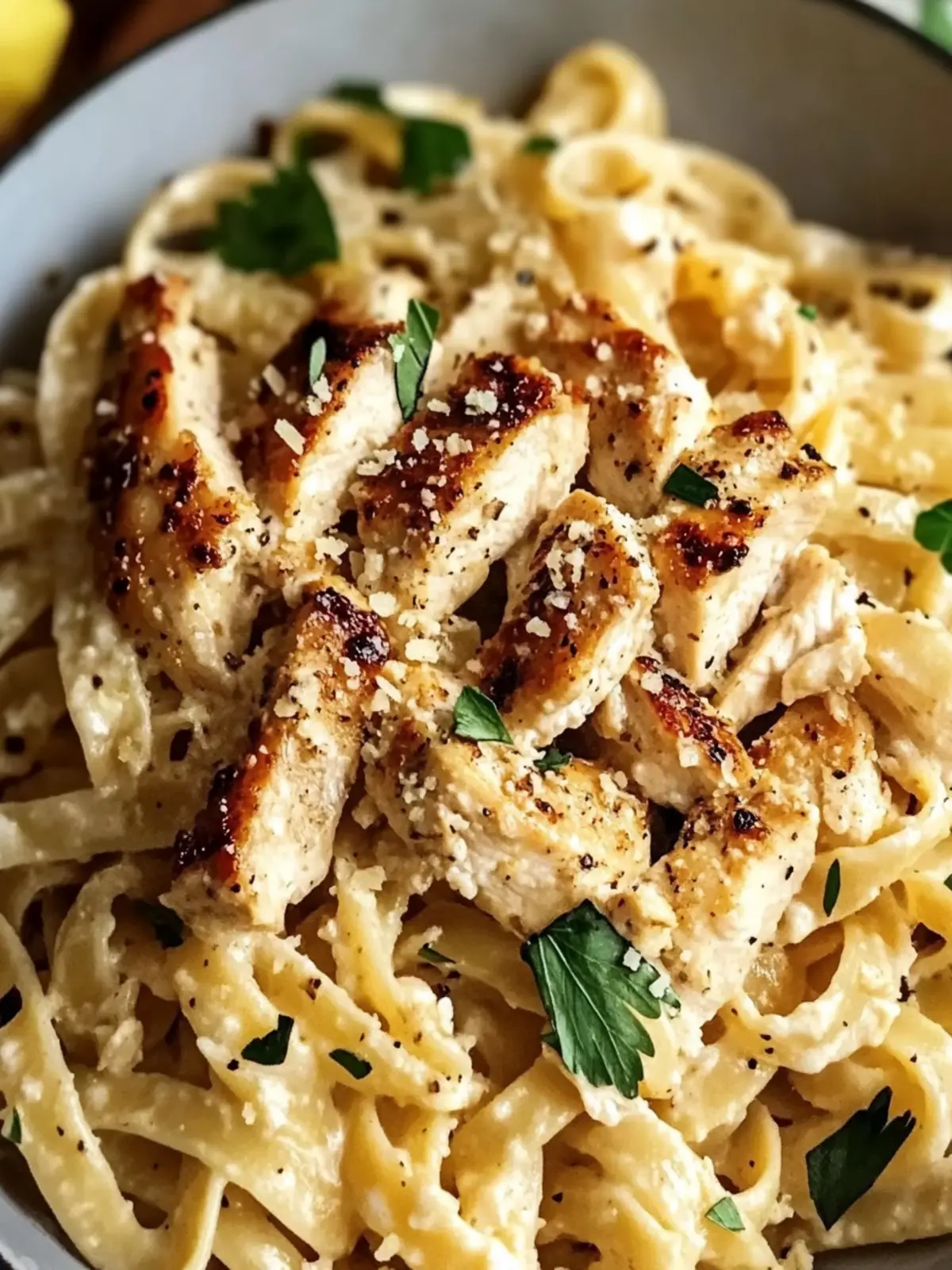 Garlic Parmesan Pasta with Chicken
