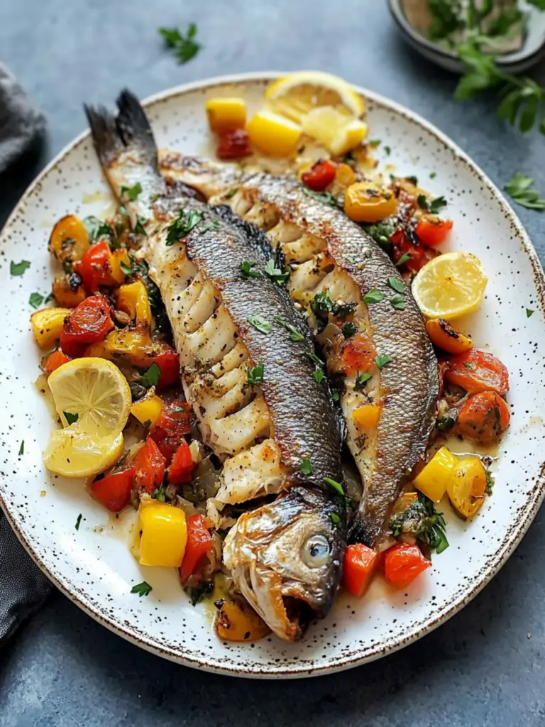 Oven Baked Mediterranean Branzino (Sea-Bass)