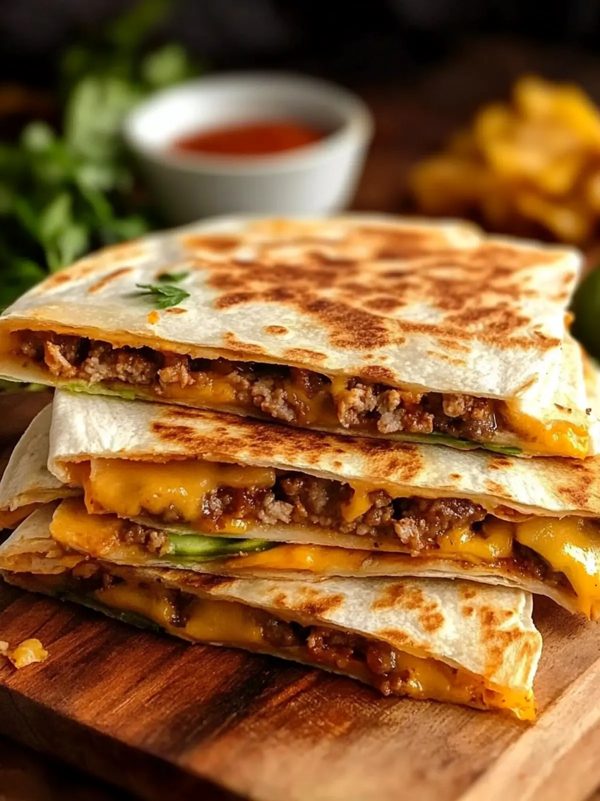 Cheeseburger Quesadillas