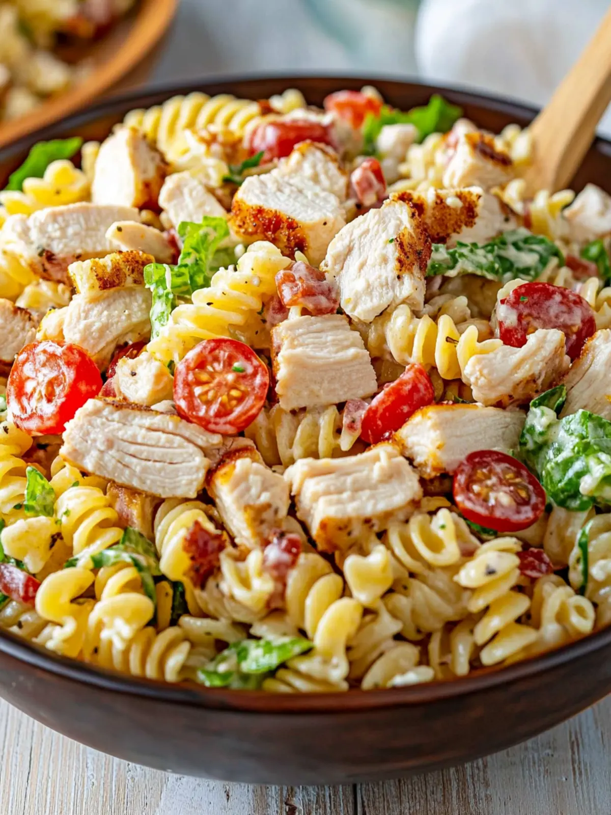 Chicken Club Pasta Salad: Fresh & Flavorful for Summer Fun 2 Chicken Club Pasta Salad