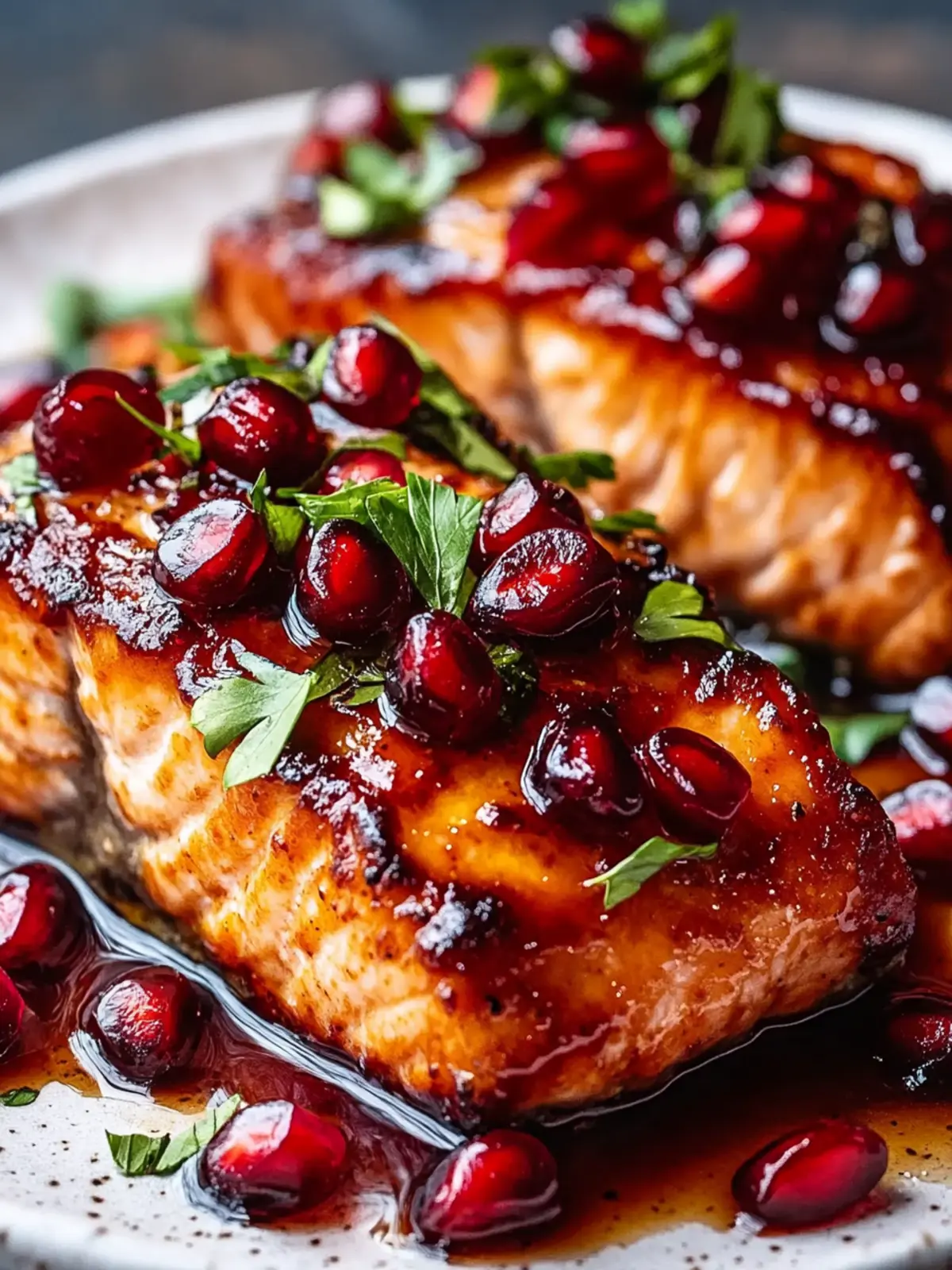 Air Fryer Pomegranate-Glazed Salmon