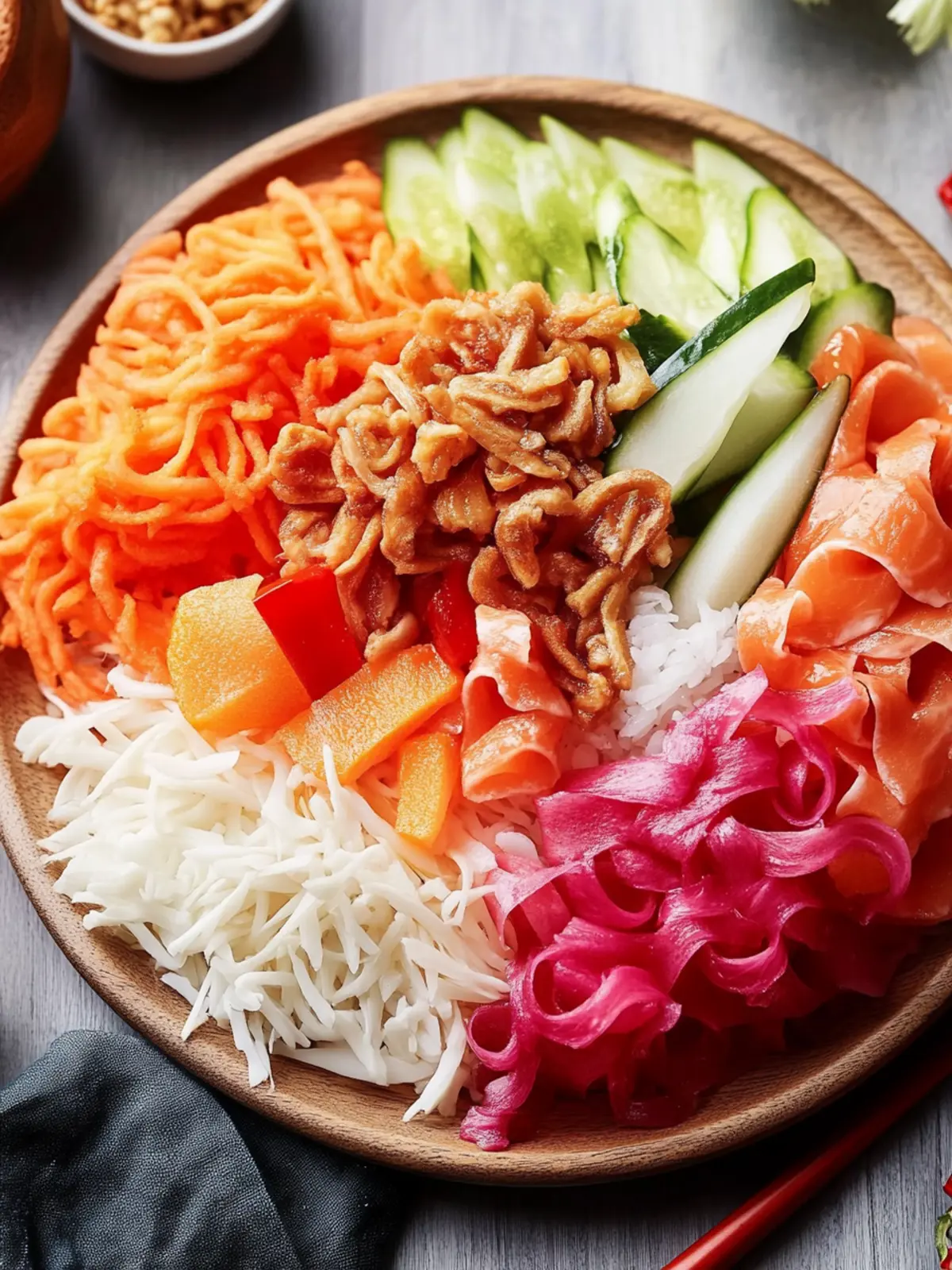 Prosperity Salad (Yusheng) - Celebrate with Lucky Flavors 5 Prosperity Salad (Yusheng)- Lucky food for Chinese New Year