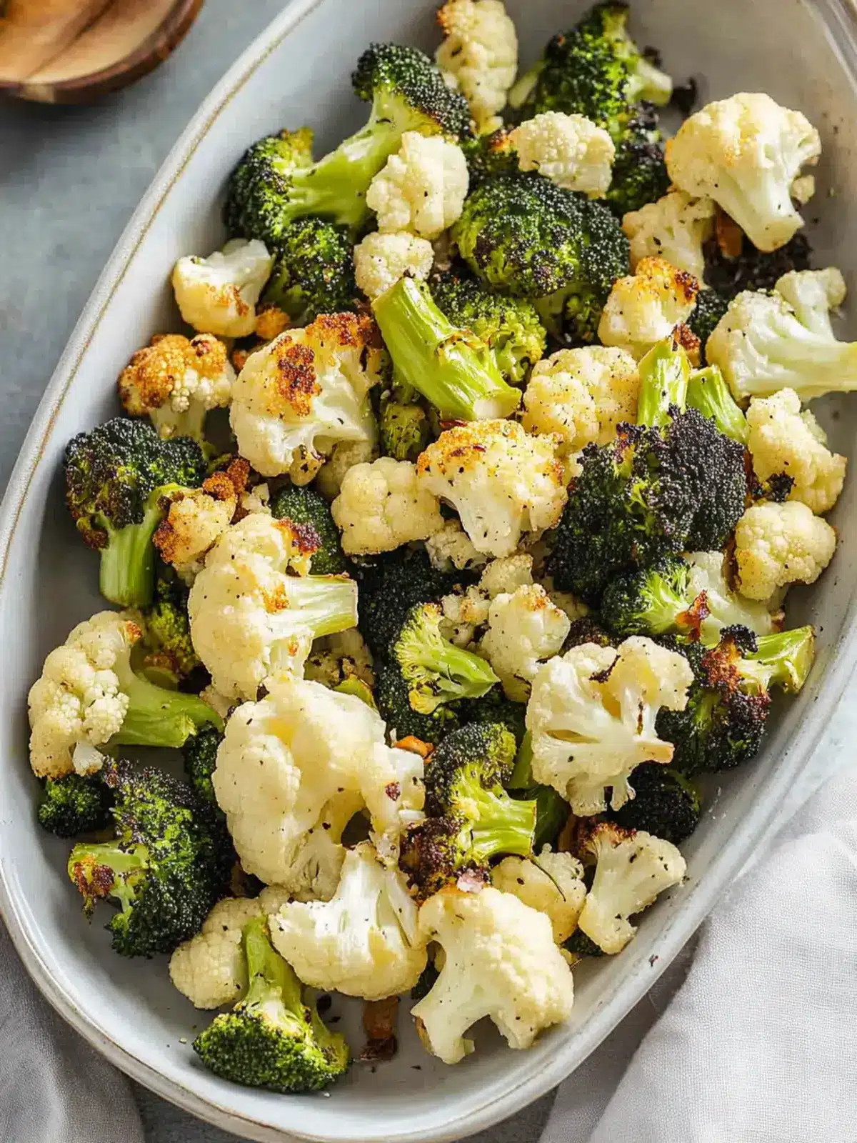 Roasted Broccoli and Cauliflower