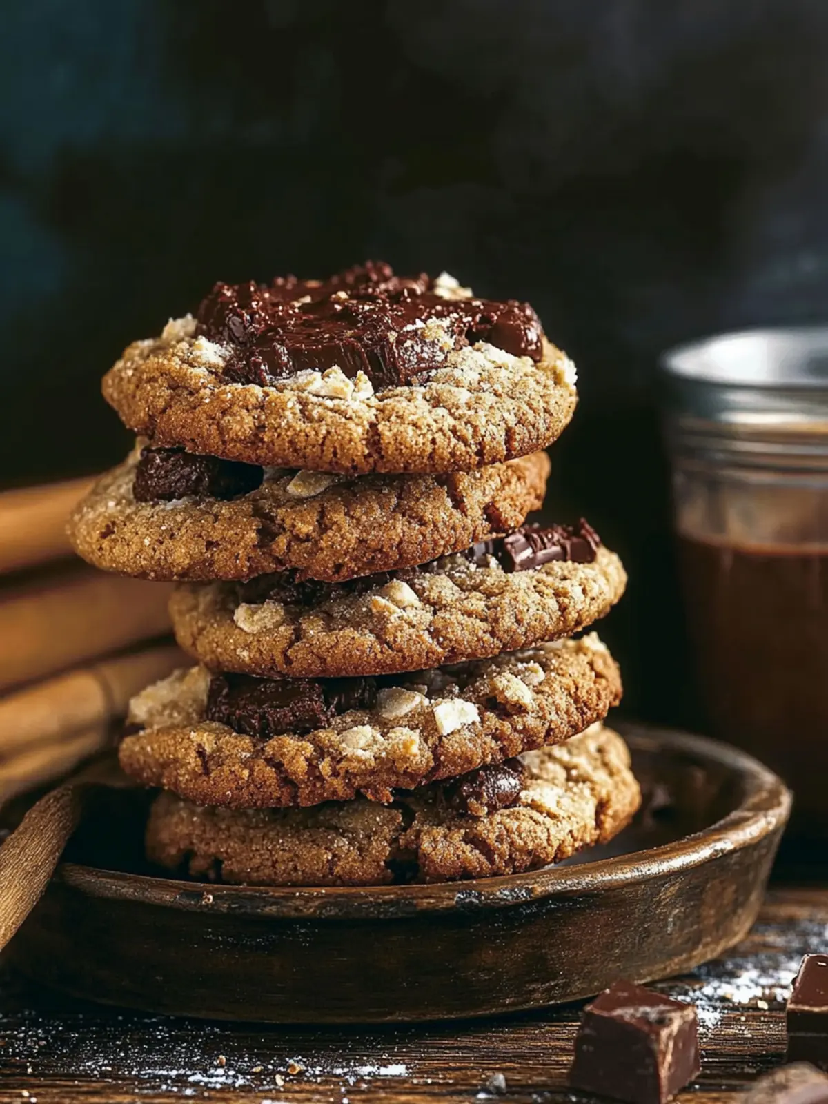Large chocolate cookies