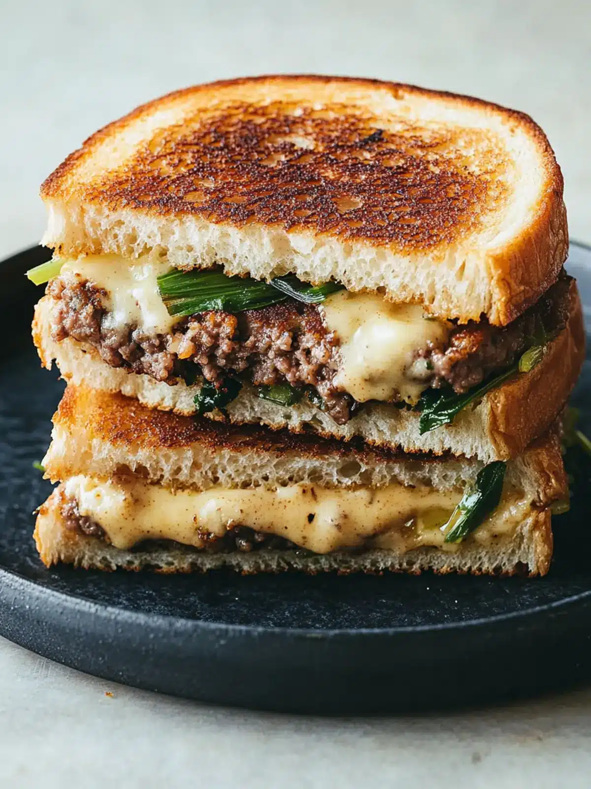 Savor Patty Melts with Charred Scallion-Chipotle Mayo Bliss 2 Patty Melts with Charred Scallion-Chipotle Mayo
