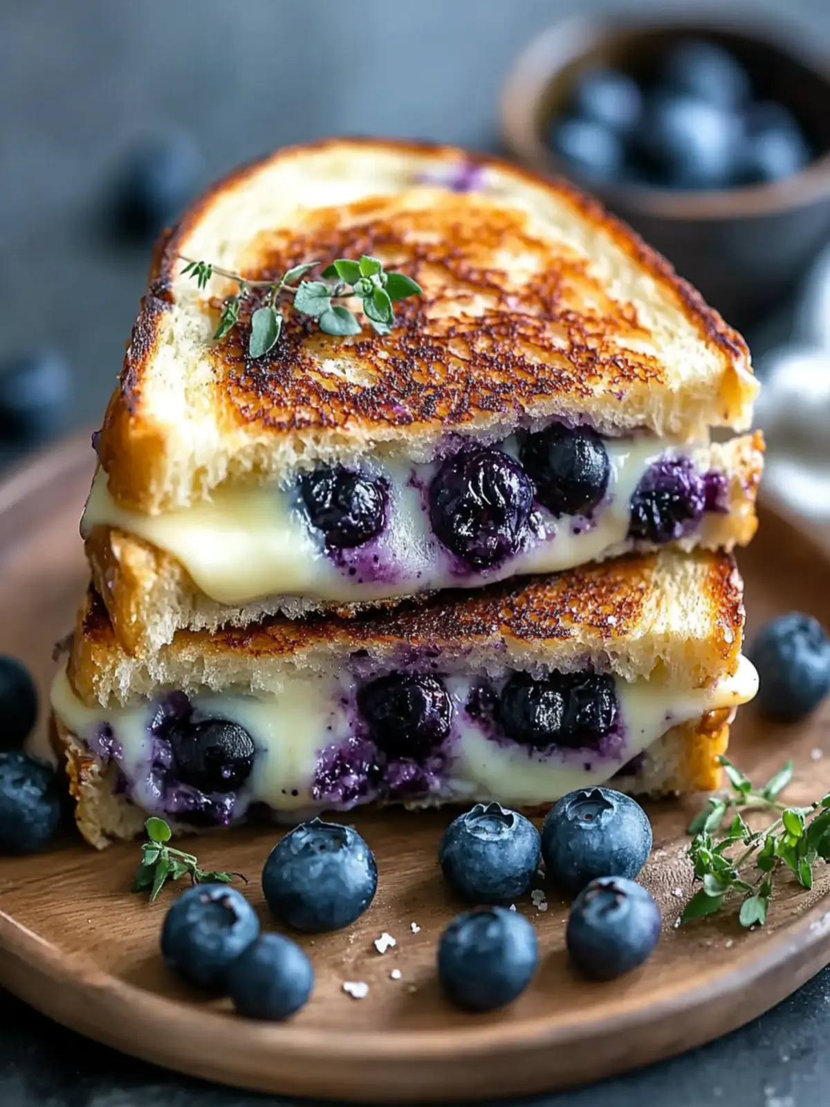 Crispy Blueberry Grilled Cheese