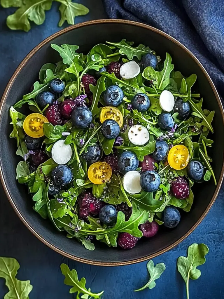 Blueberry Arugula Herb Salad