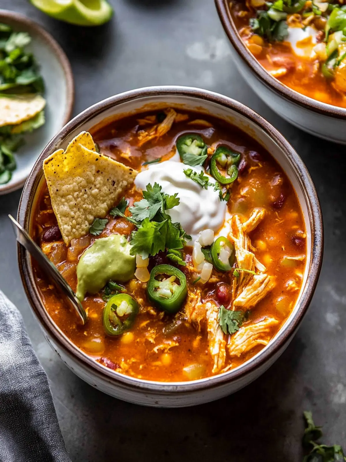Crockpot Buffalo Chicken Chili