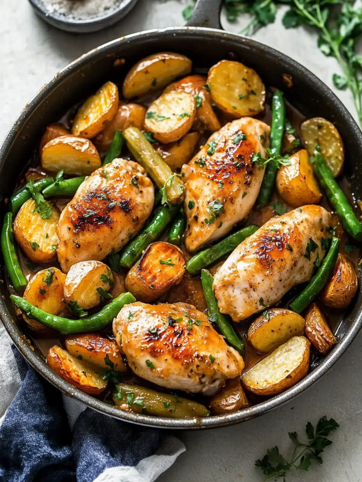 One Pan Honey Mustard Chicken and Vegetables