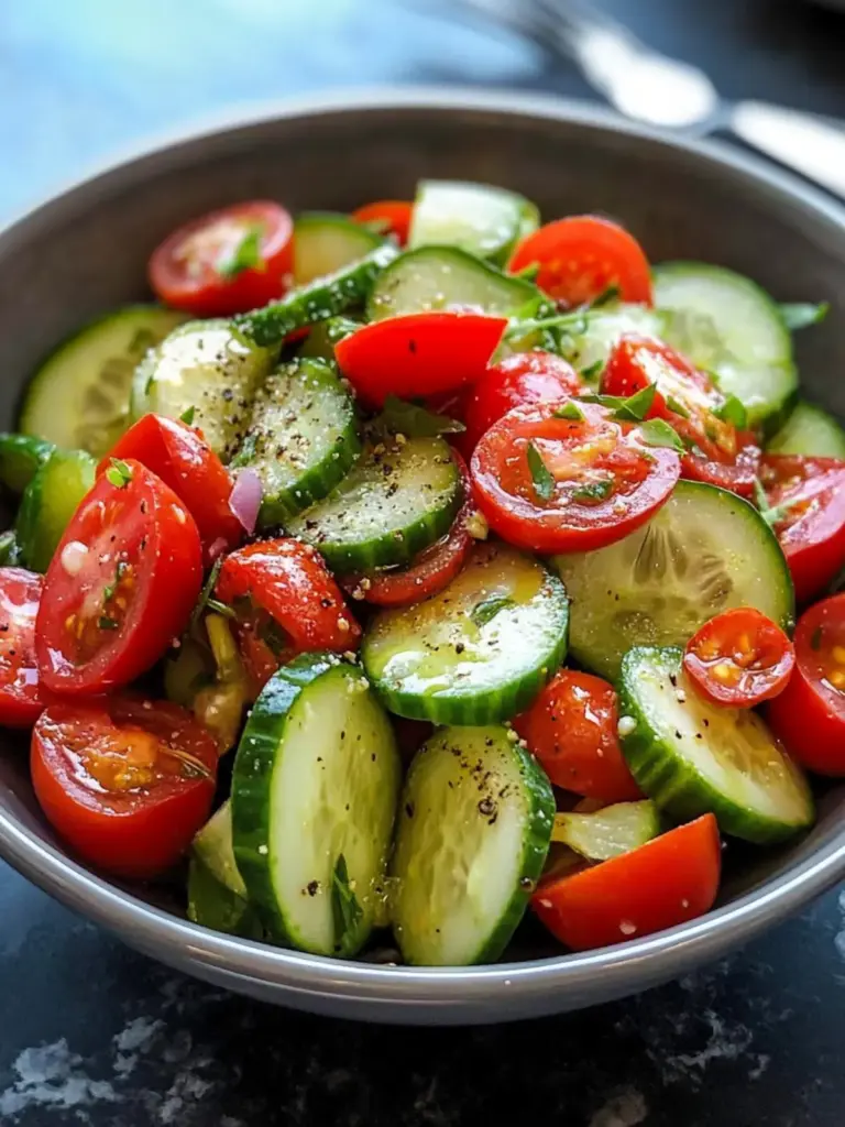 Stunning Garden Salad (Cucumber & Tomato) Under 10 Minutes