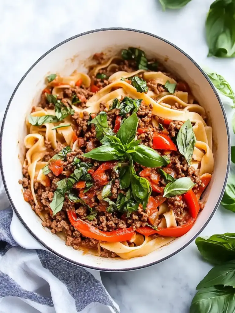 One Pot Ground Beef Pasta