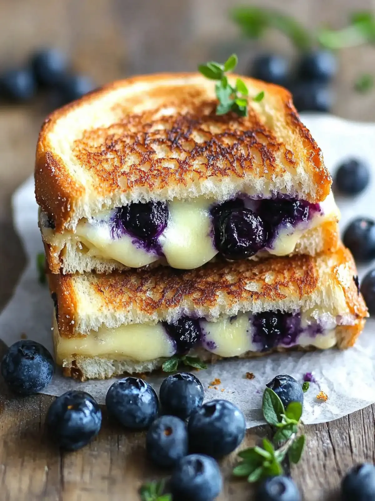 Crispy Blueberry Grilled Cheese
